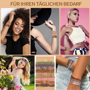 MAGICSHE Haargummi 20 Stück Boho-Haarband Handgestricktes Haargummis