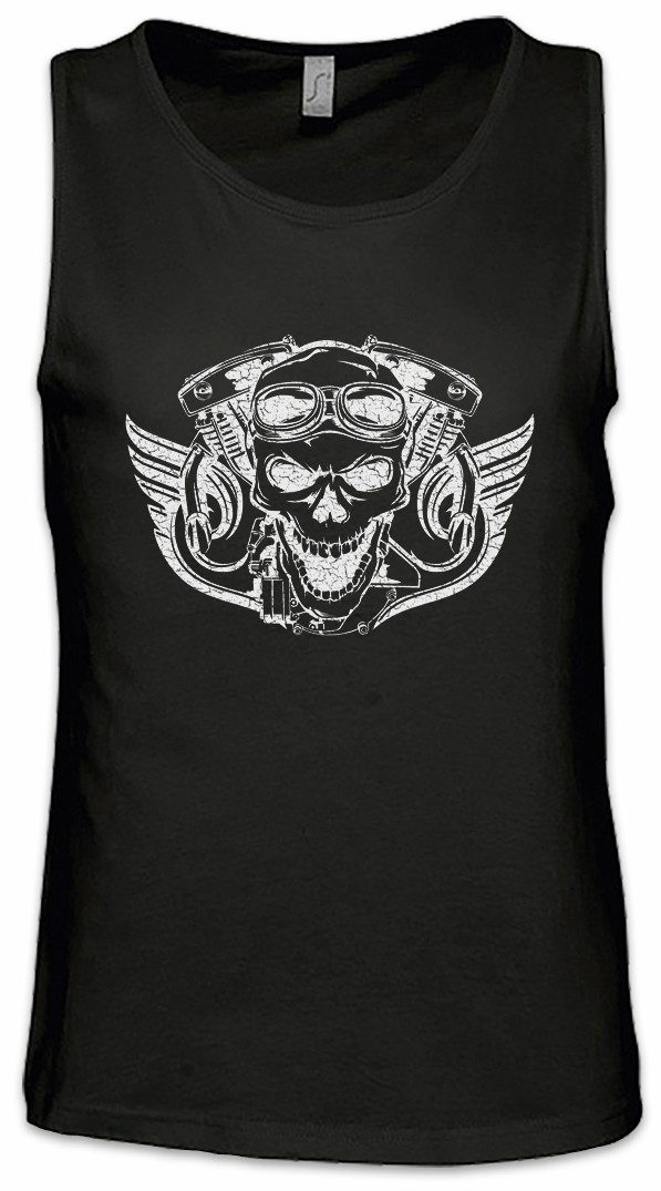 Tanktop Biker Skull I Ärmelloses T-Shirt Club MC Rocker Adler Biker Eagle