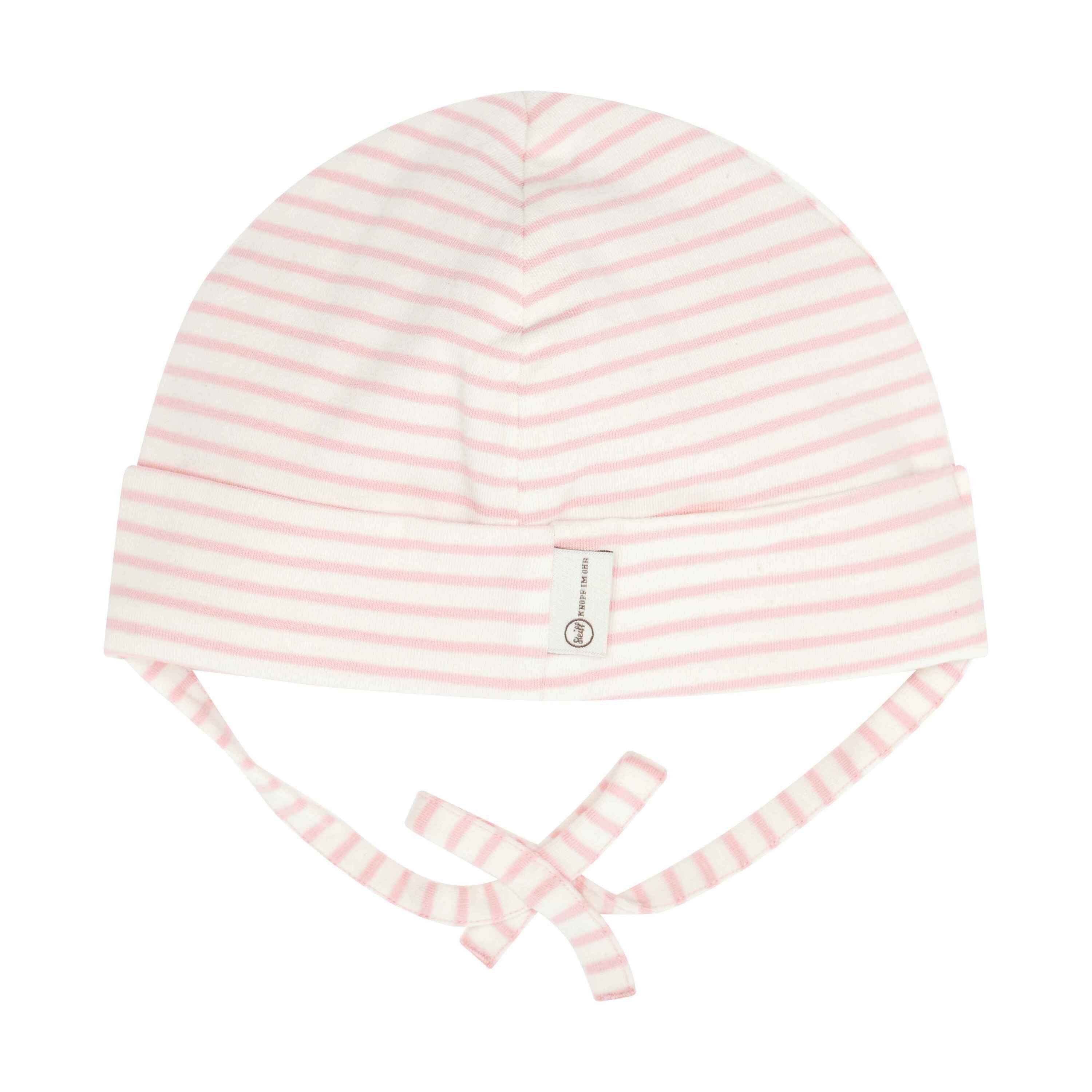 Wellness Mütze Steiff Bommel pink Baby ohne GOTS silver Strickmütze