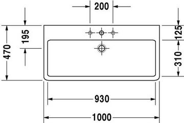 Duravit Einbauwaschbecken Duravit Waschtisch VERO m ÜL HLB 1000x47