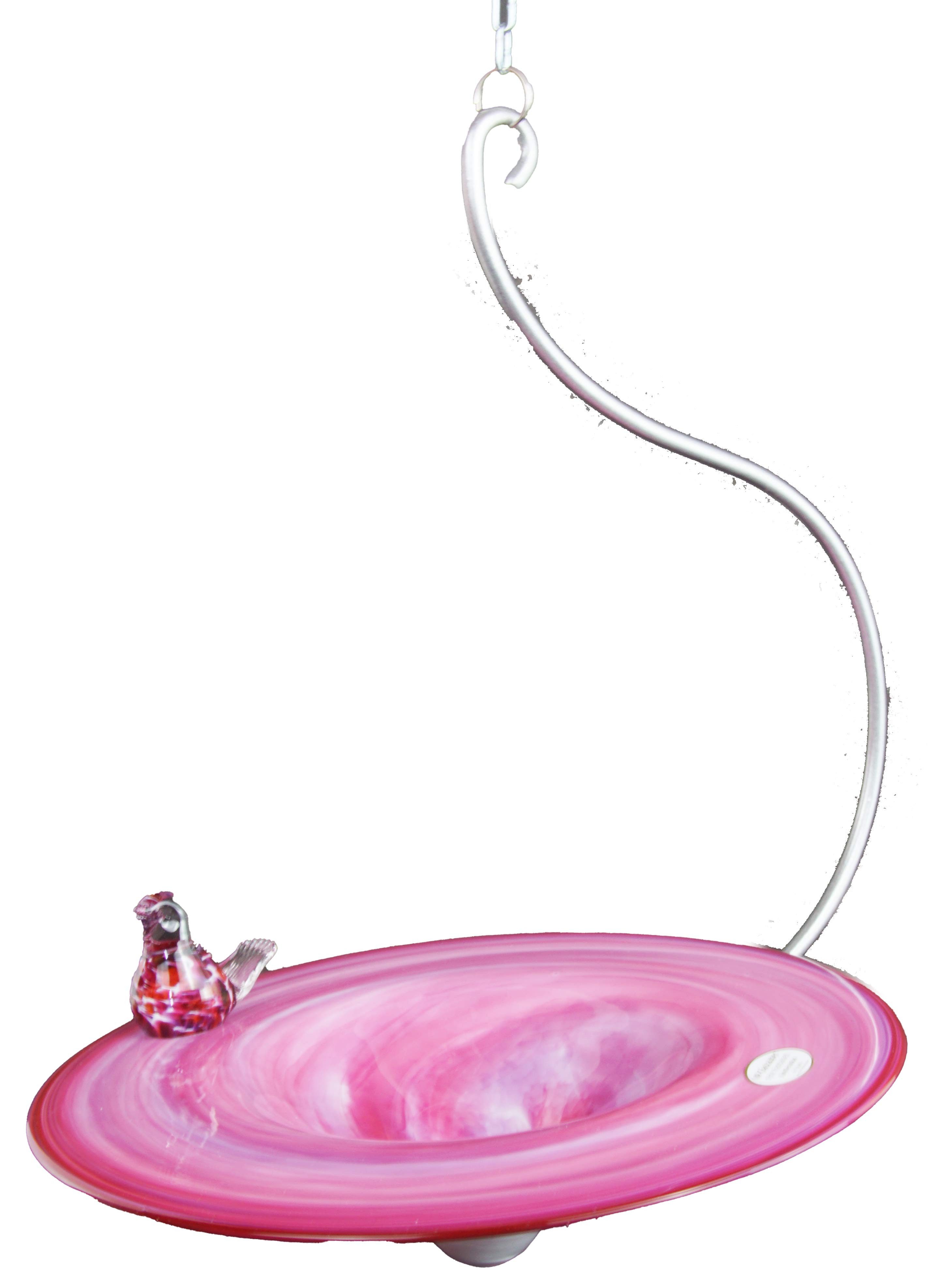 MP Glaszauber Vogeltränke Glasvogeltränke zum Hängen, Vogeltränke, hängend, aus Glas, handgearbeitet, modern
