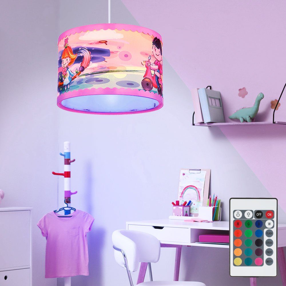 etc-shop LED Pendelleuchte, Decken DIMMBAR Leuchtmittel Farbwechsel, Spiel Hänge Pendel im Set Zimmer Jungen inklusive, Lampe Warmweiß, Leuchte