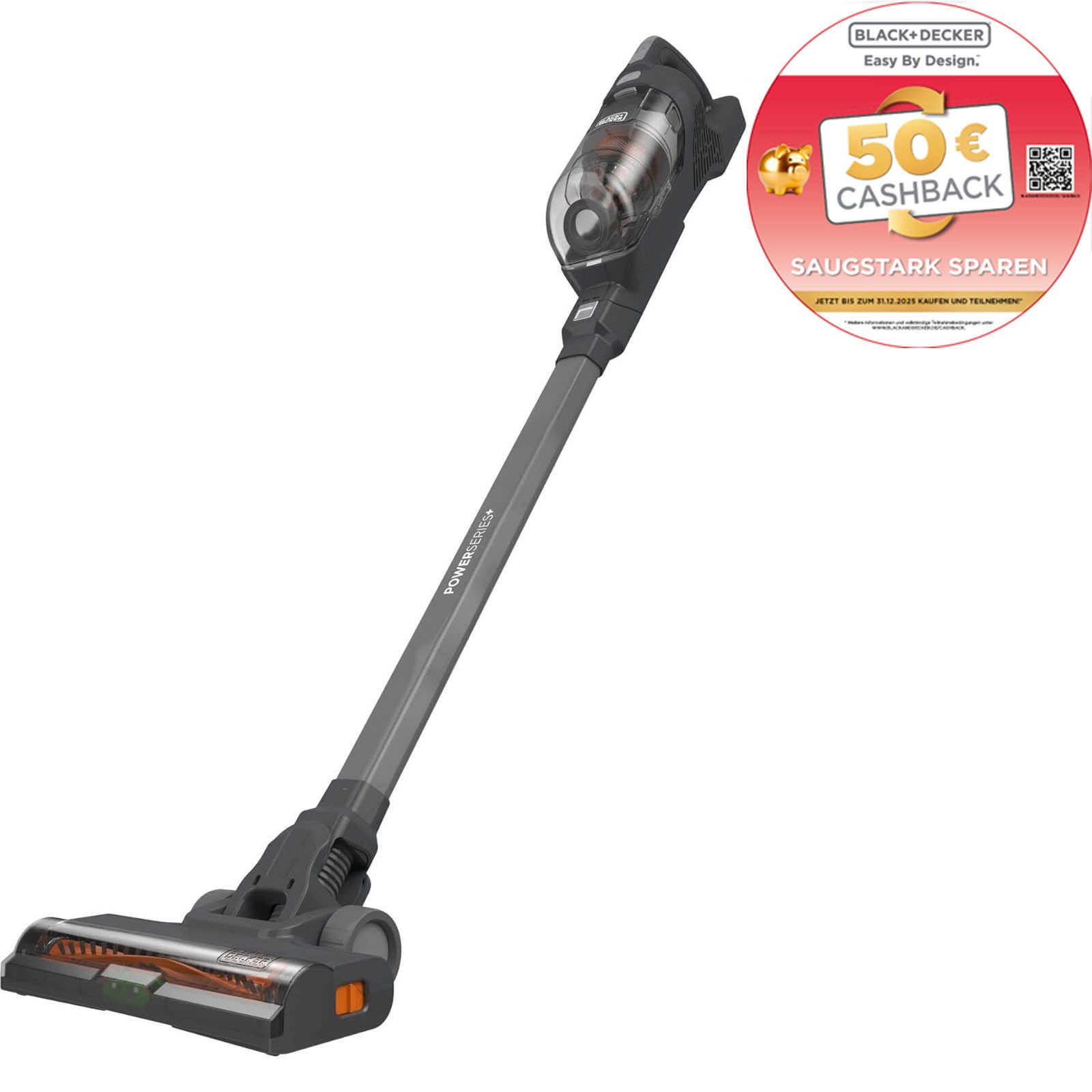 Black + Decker Akku-Hand-und Стальной пылесос BHFEA520J-QW, Ladekontrollleuchte, Abluftfilter, Beutellos, waschbarer Filter