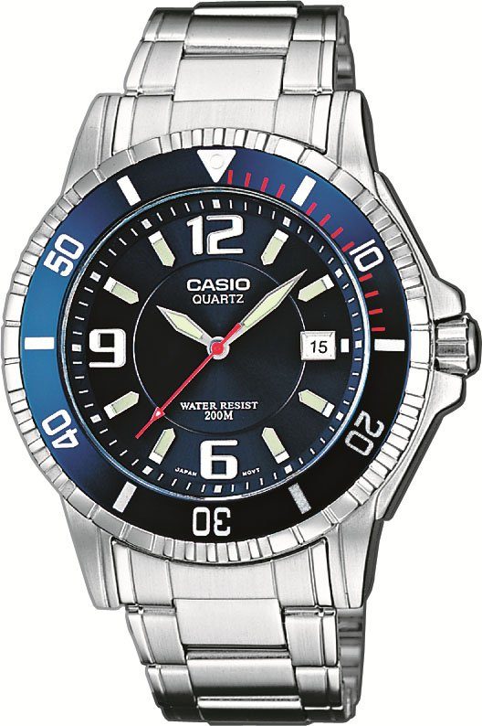 Casio Collection Quarzuhr MTD-1053D-2AVES, Armbanduhr, Herrenuhr, Datum, bis 20 bar wasserdicht