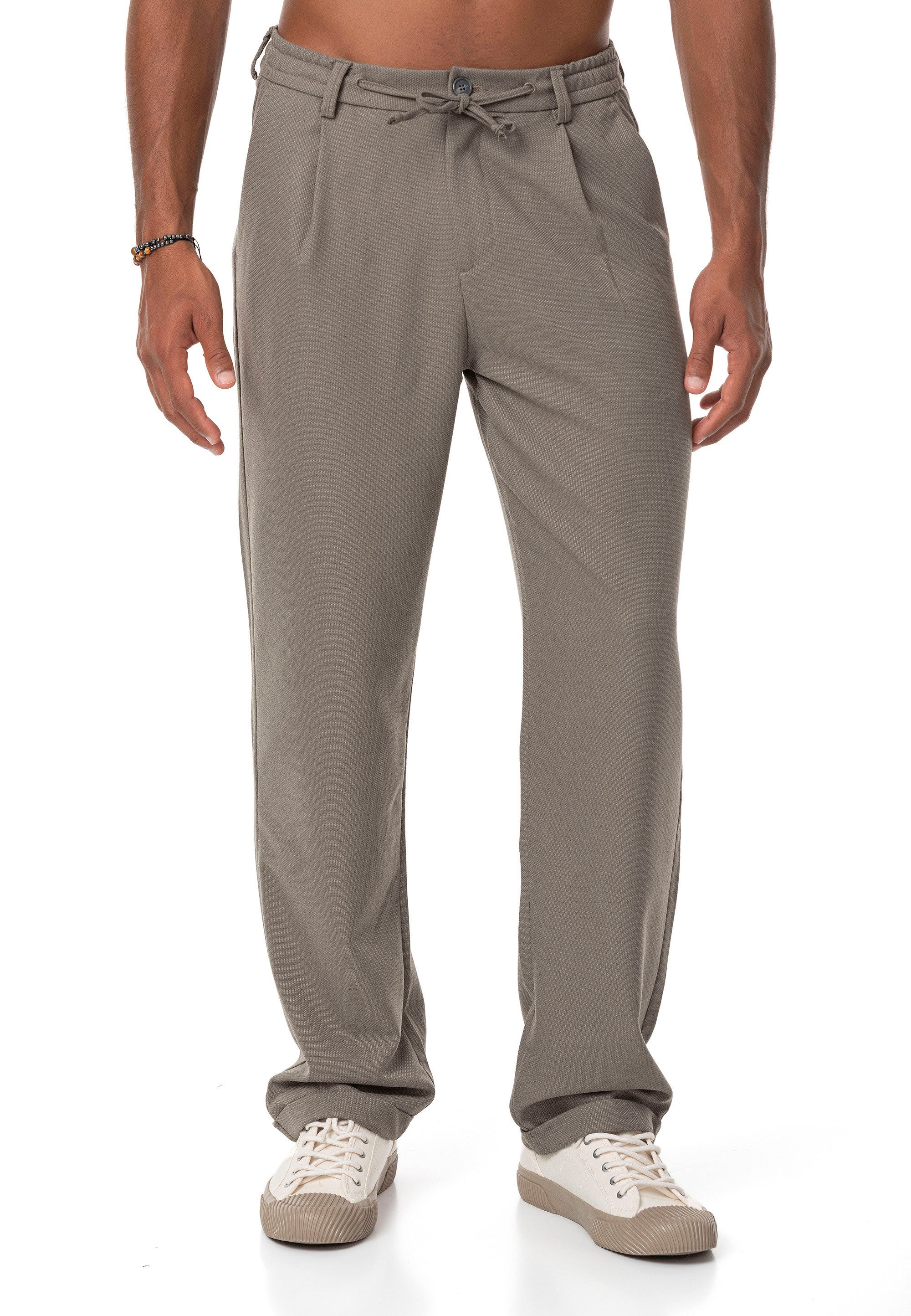 RedBridge Stoffhose mit Struktur und Tunnelzugbund Klassisch Modern Elegant günstig online kaufen
