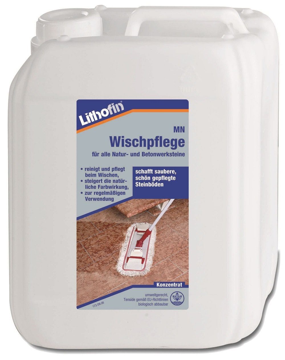 für Wischpflege MN 5 Ltr Betonwerkstein LITHOFIN und Naturstein-Reiniger Lithofin Natur Marmor,