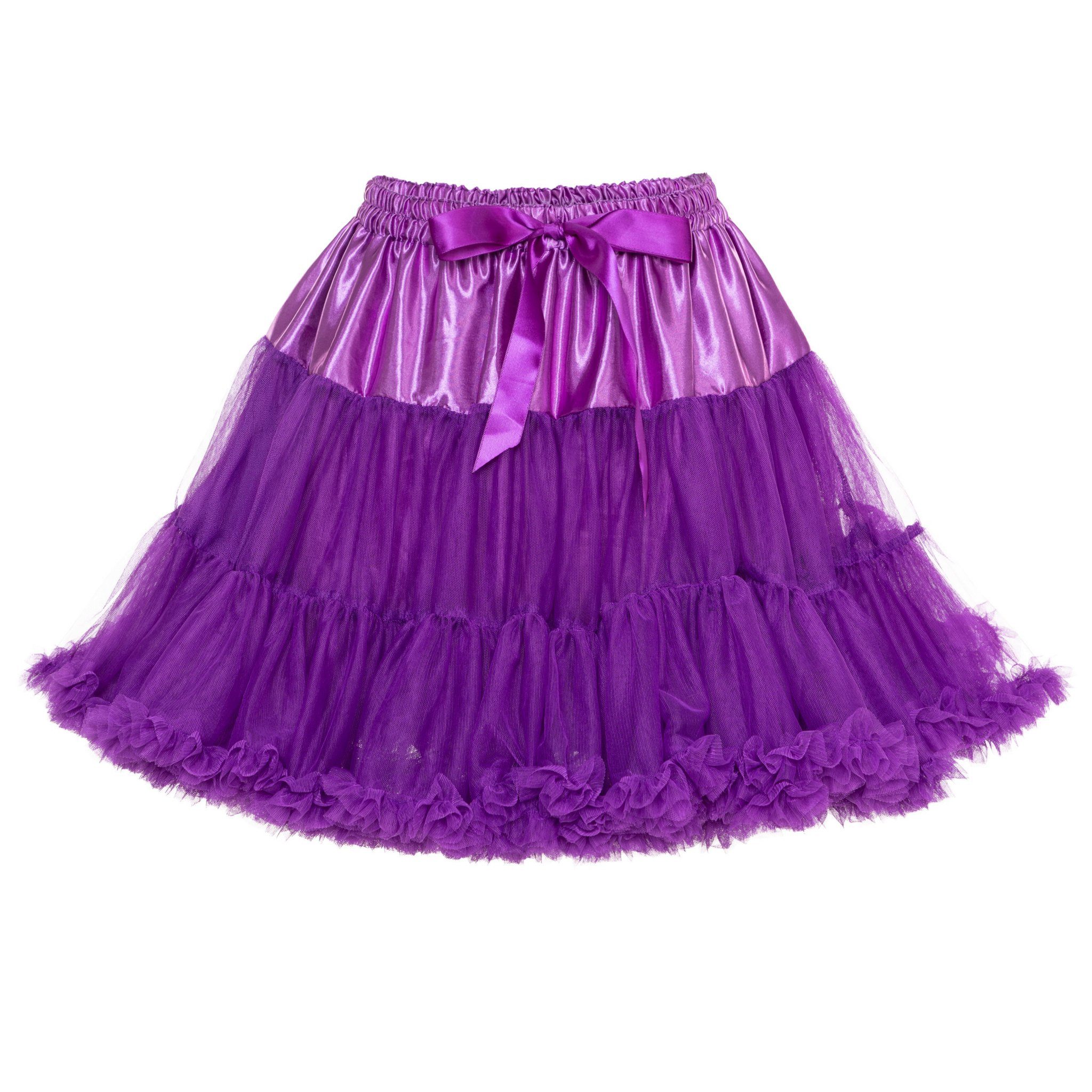 Metamorph Kostüm Rüschen Tutu lila, Hochwertiger Petticoat mit Schleife und günstig online kaufen
