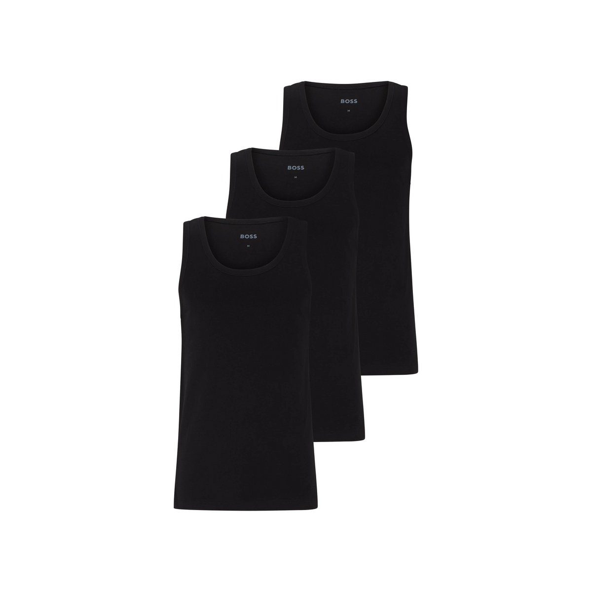 BOSS HUGO Rundhalsshirt uni (1-tlg) Schwarz (001)