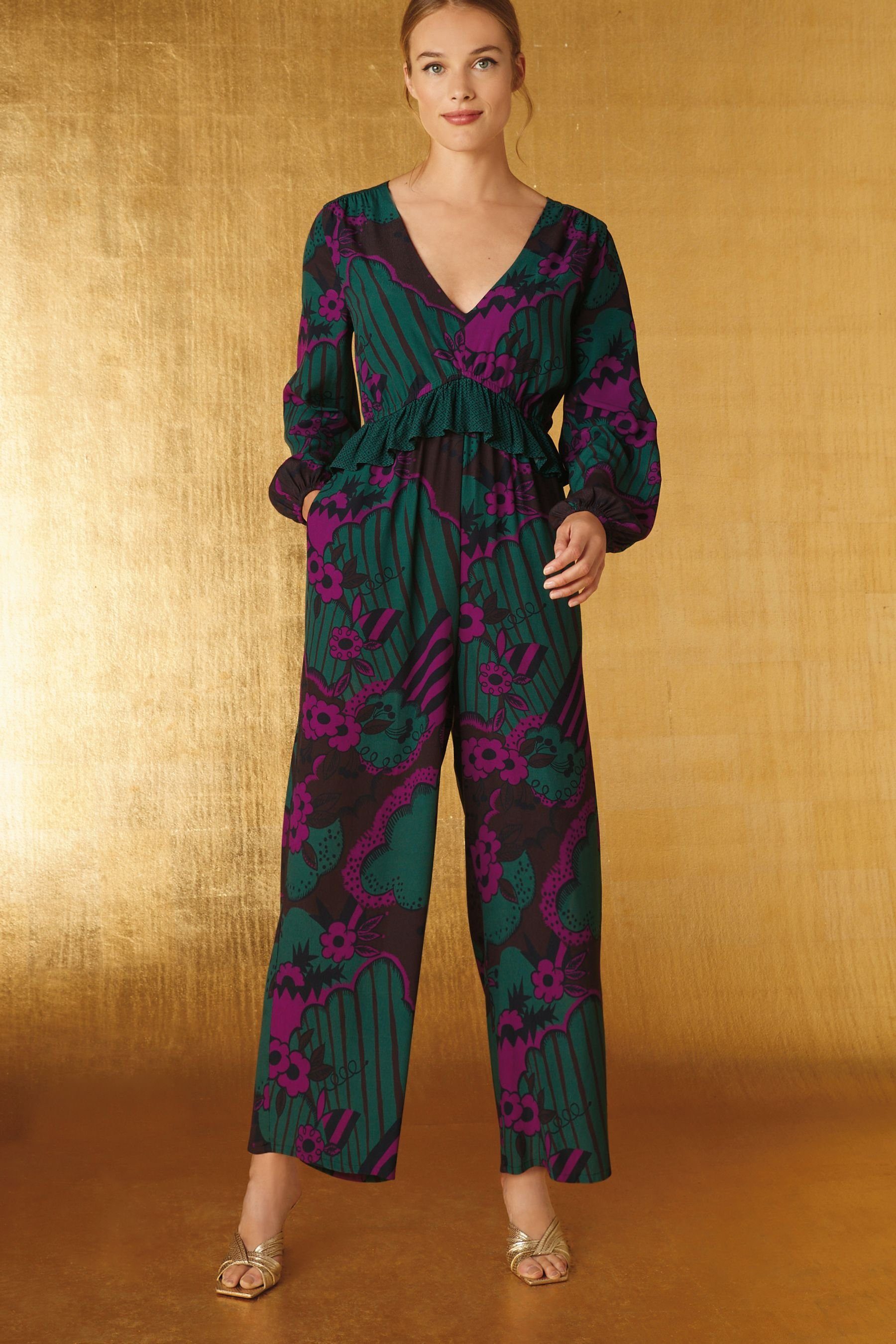 Jumpsuit (1-tlg) Birtwell Rüschen mit Celia Next Jumpsuit