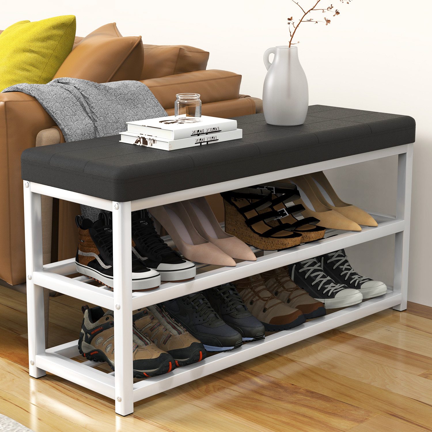 WILGOON Schuhbank Schuhregal offener Schuhschrank mit günstig online kaufen