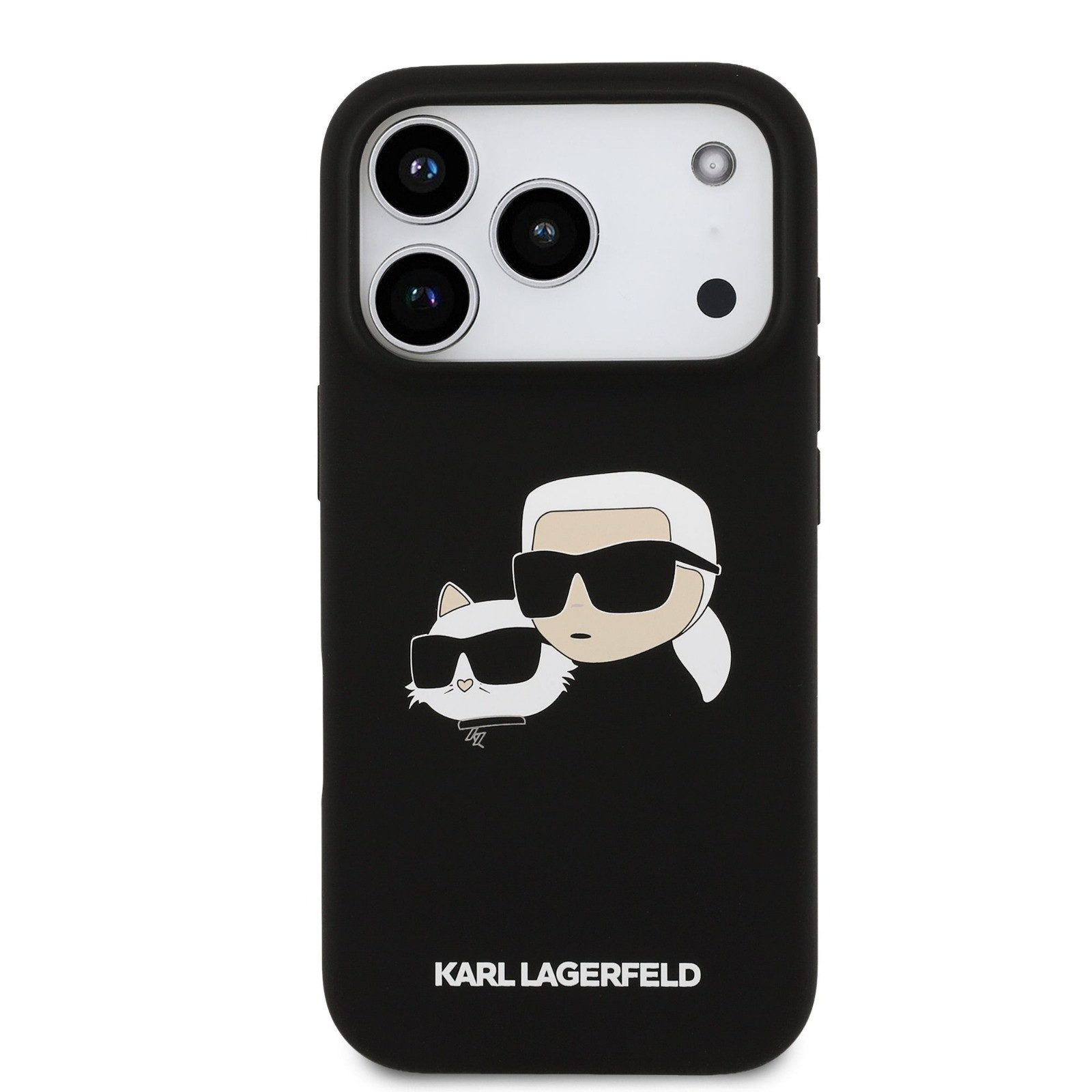 KARL LAGERFELD Handyhülle Case MagSafe iPhone 17 Pro Silikon Karl Katze schwarz 6,3 Zoll, Kantenschutz