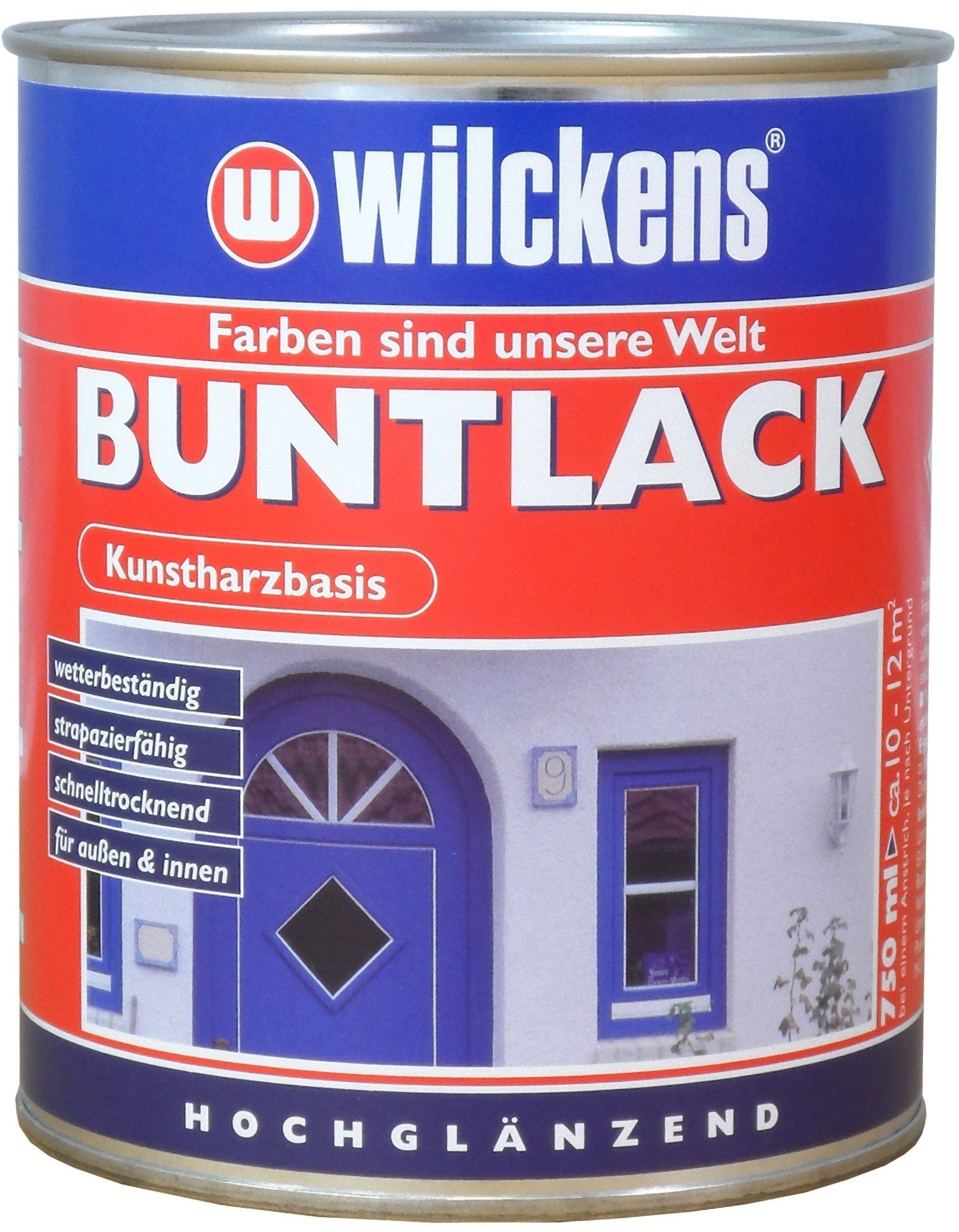 Wilckens Farben Lack, Buntlack hochglänzend Silbergrau 0,75 L