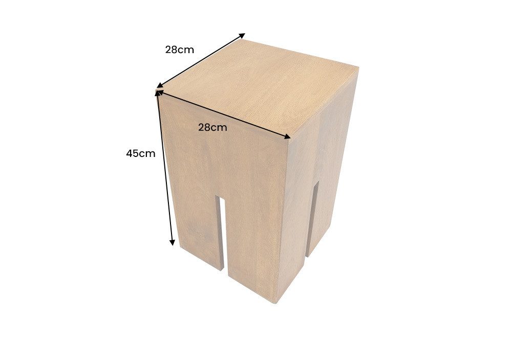 riess-ambiente Beistelltisch CASTLE 45cm braun - Mango-Massivholz, honey finish, Handgefertigt (Einzelartikel, 1-St), Kombinierbarer Couchtisch - ideal für Wohn- und Esszimmer oder Loft