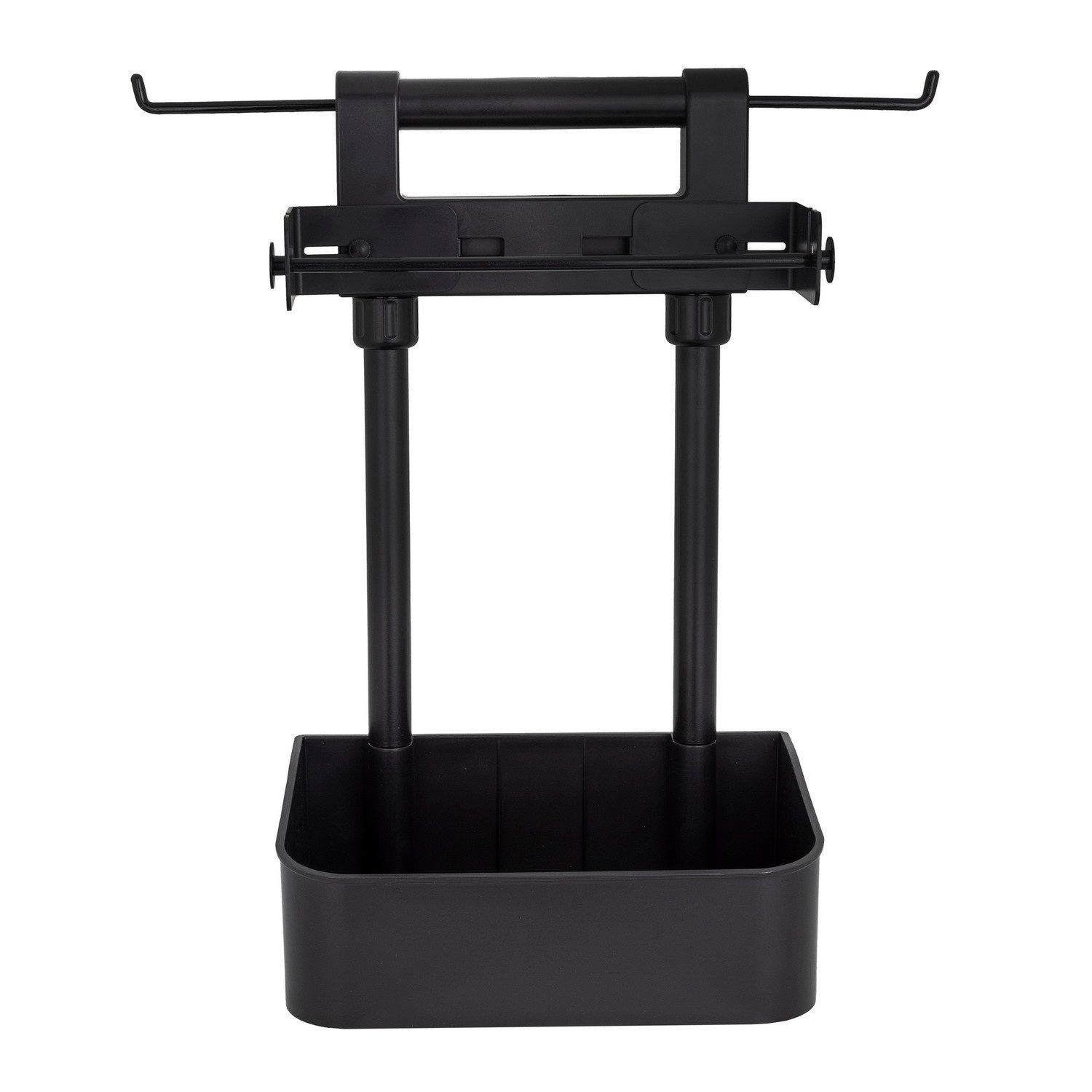 Haushalt International Grillhaken Chefware BBQ Grillbutler für Grillbesteck mit Küchenrollenhalter, einstellbare Haken für Küchenhelfer / Grillzange