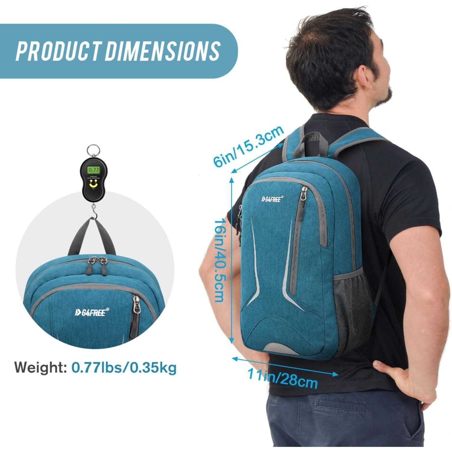 LuxusKollektion Tagesrucksack 16L Kleiner Damen Rucksack Mini Ultraleichter Wasserdichter