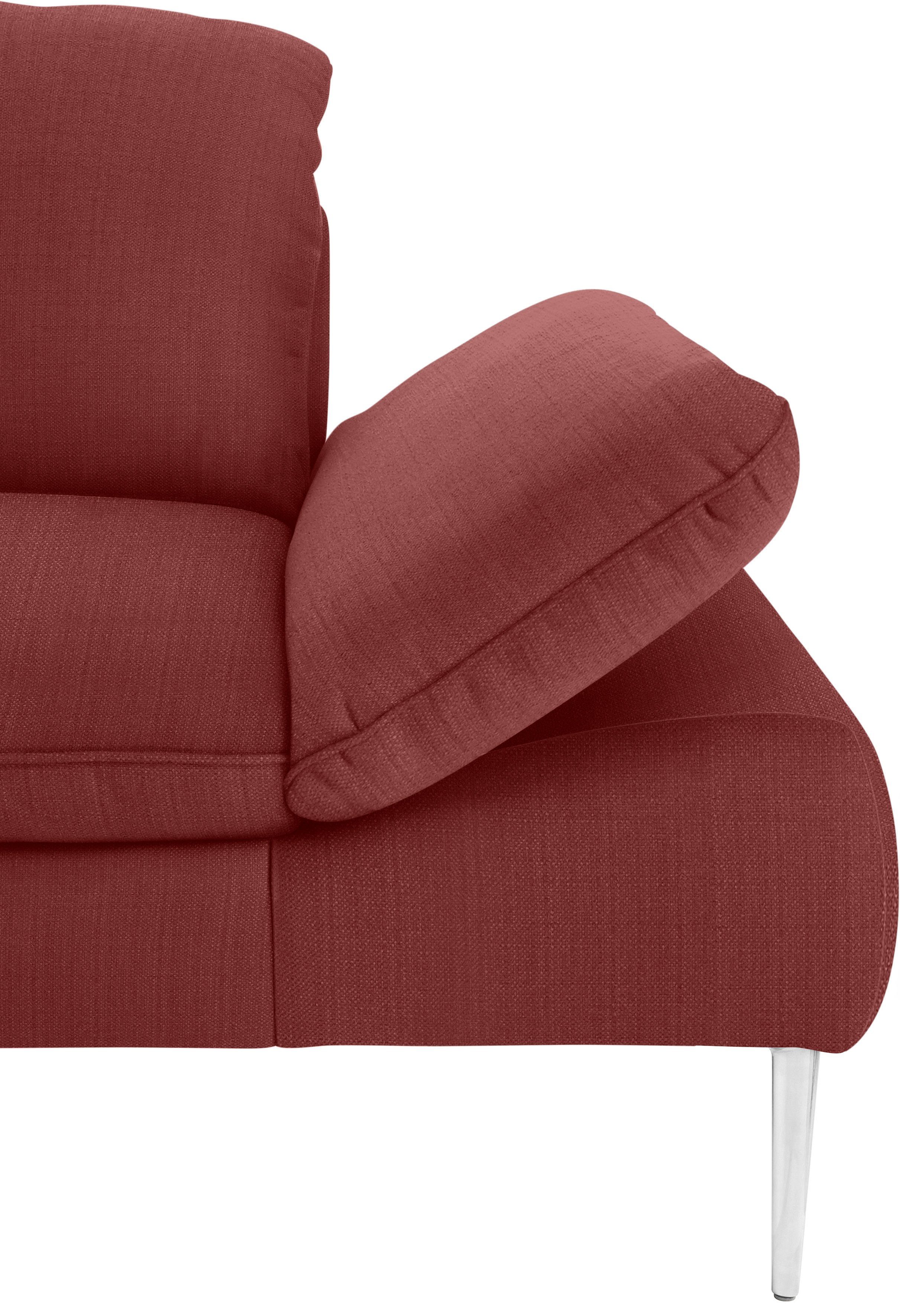 W.SCHILLIG 2-Sitzer mit cm 202 silber enjoy&MORE, Breite matt, Füße Sitztiefenverstellung