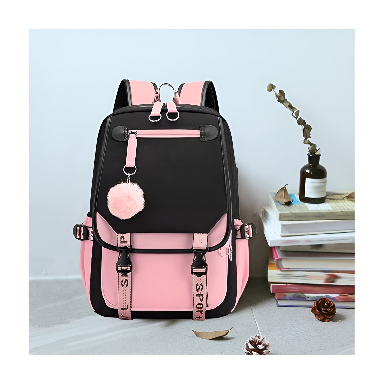 WS-Trend Rucksack Puschel Mädchen Rucksack Backpack Tasche 46 x 29 x 16 cm