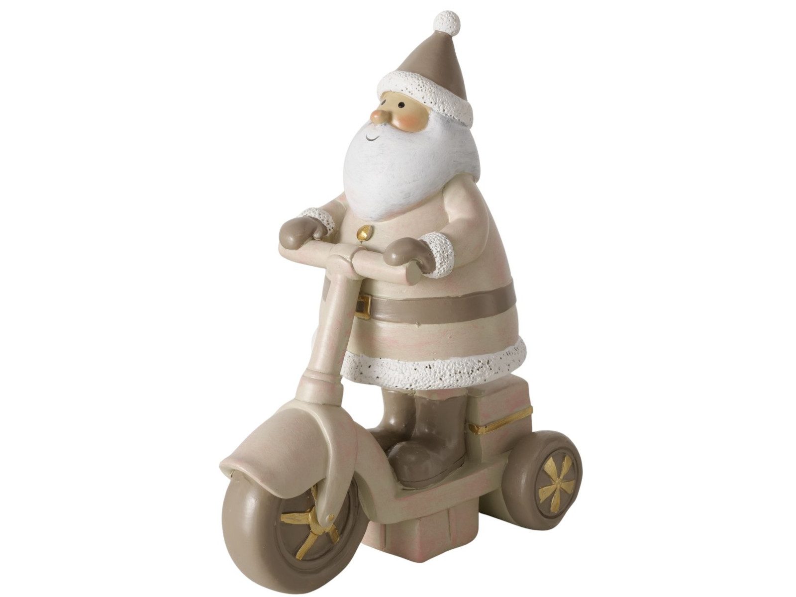 BOLTZE Dekoobjekt Augustus Figur Weihnachtsmann beige 18cm (1 Stück)