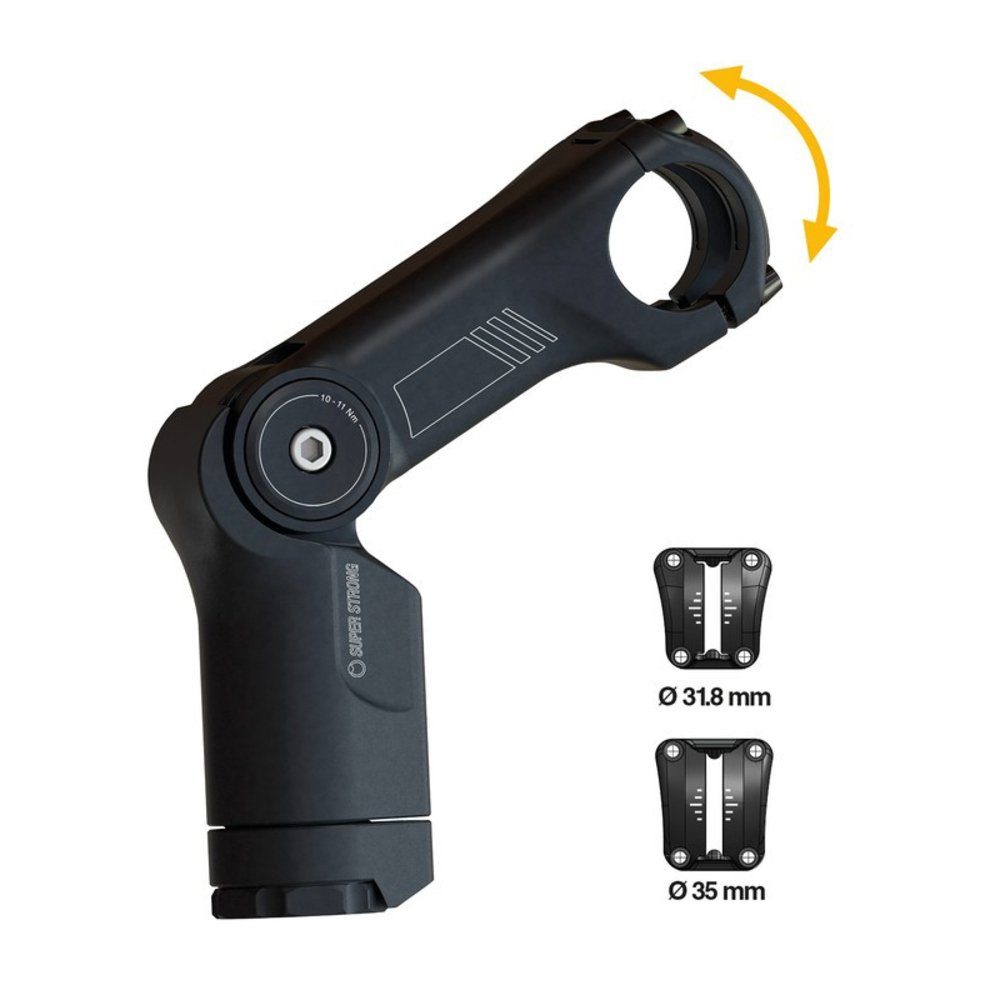 by.schulz Lenkervorbau 1-1/8" Vorbau "Stem Alpha Pro SDS", Длина: 80 mm (10/+50), Lenker: