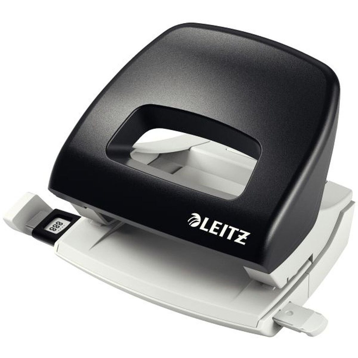 LEITZ Locher Locher Topstyle 1,6mm mit Anschlagschiene schwarz in Blisterverpackung