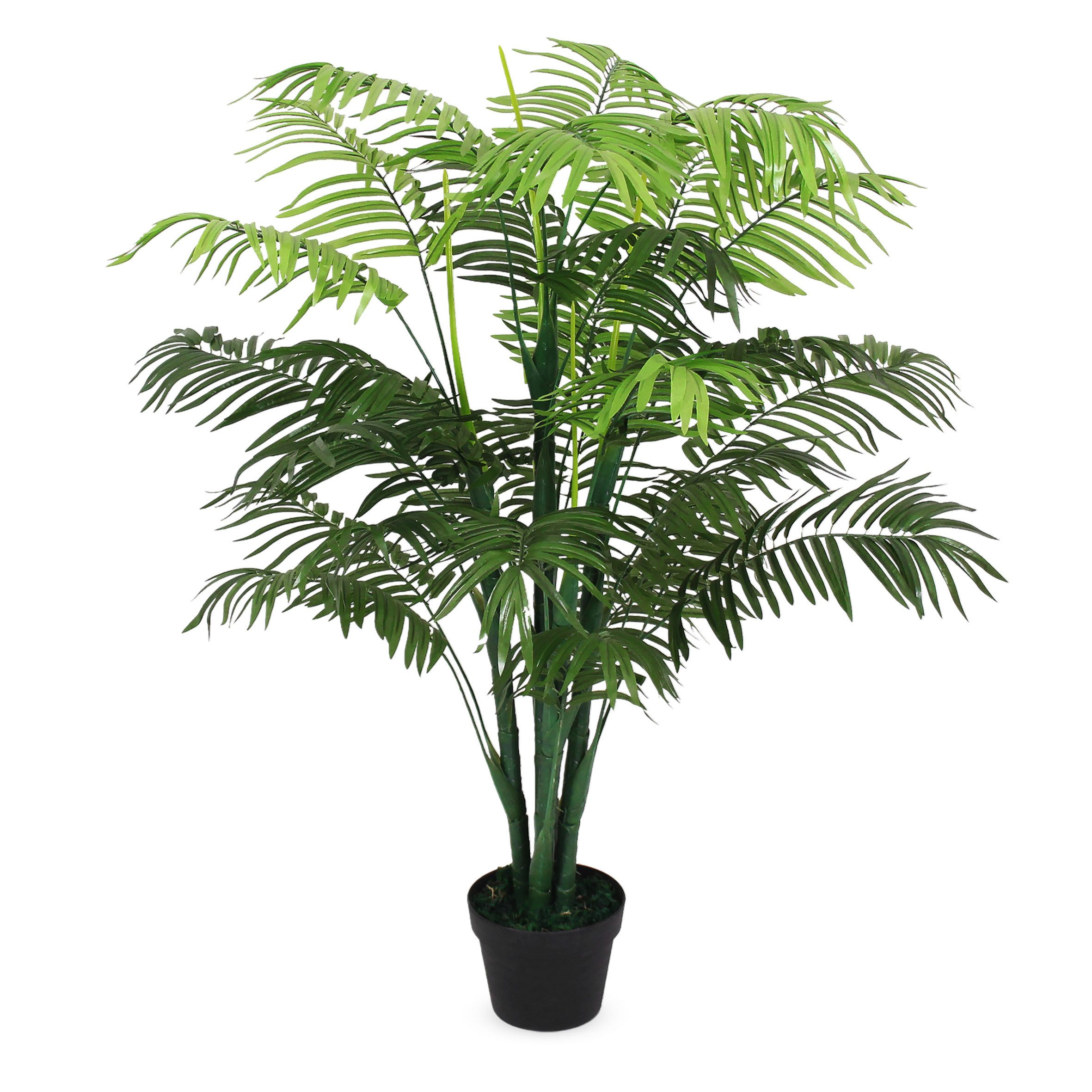 Künstliche Zimmerpflanze Kunstpflanze im Blumentopf 125 cm - Palme breit Zi günstig online kaufen
