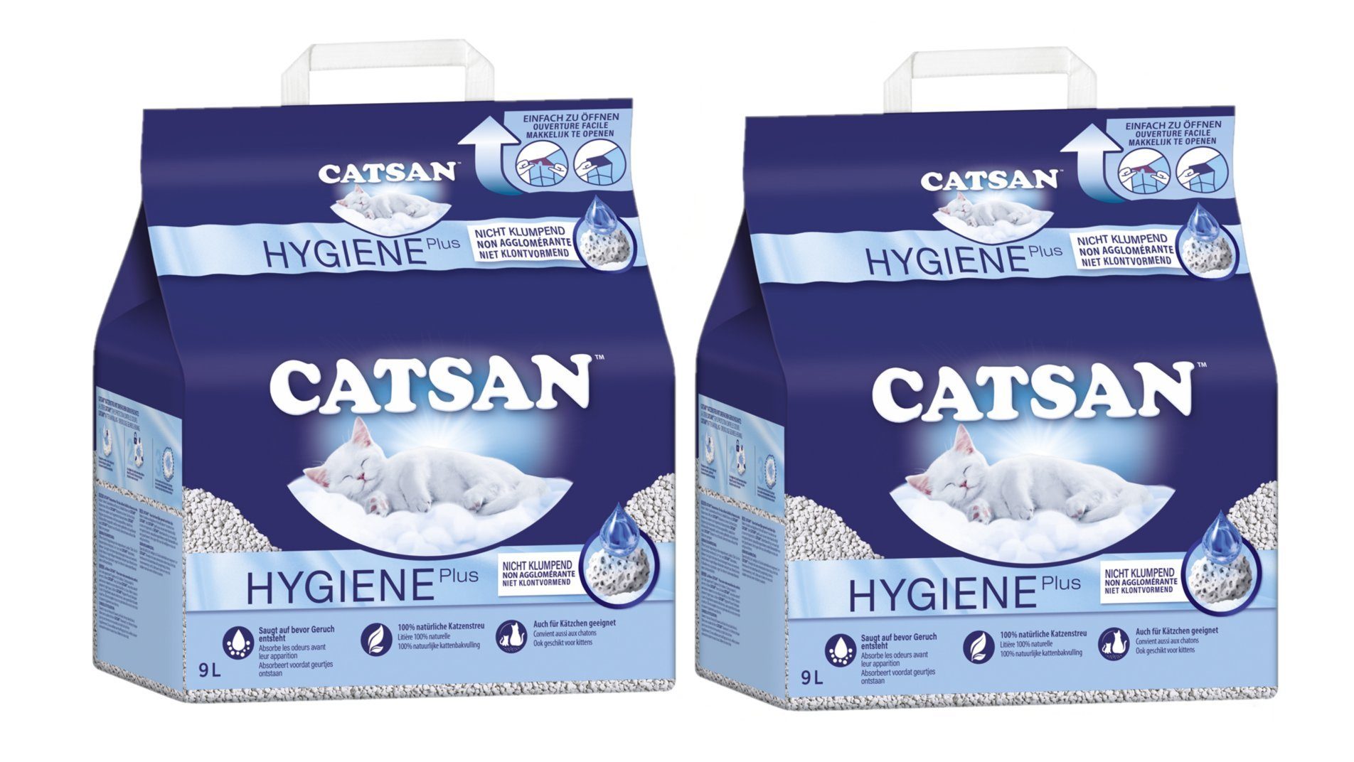 CATSAN Hygienestreu »Hygiene Plus Katzenstreu«, 2x9L, nicht-klumpend,  Extra-Mineralschutz online kaufen | OTTO