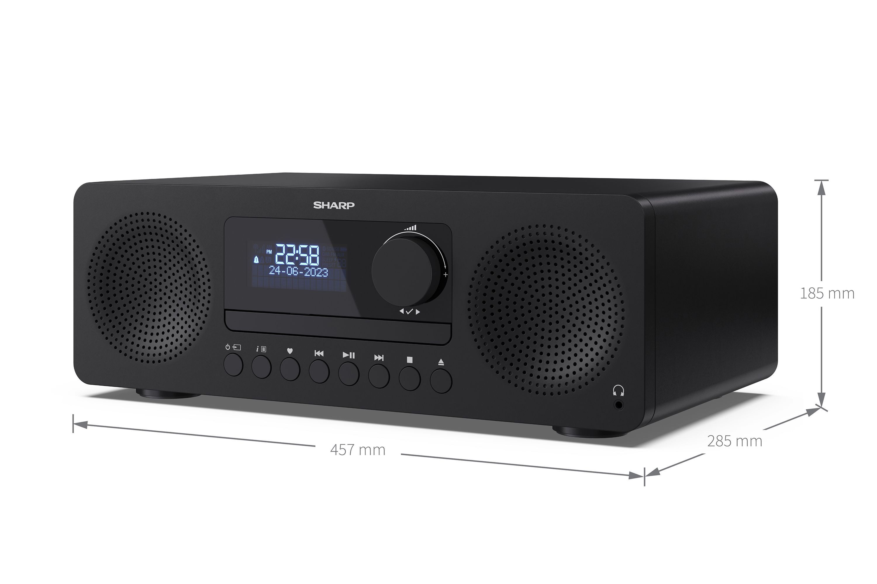 Sharp XL-B720D Tokyo Digitalradio (DAB) (DAB+, UKW (FM), 60 W, Digitalradio mit CD-Player und Bluetooth)