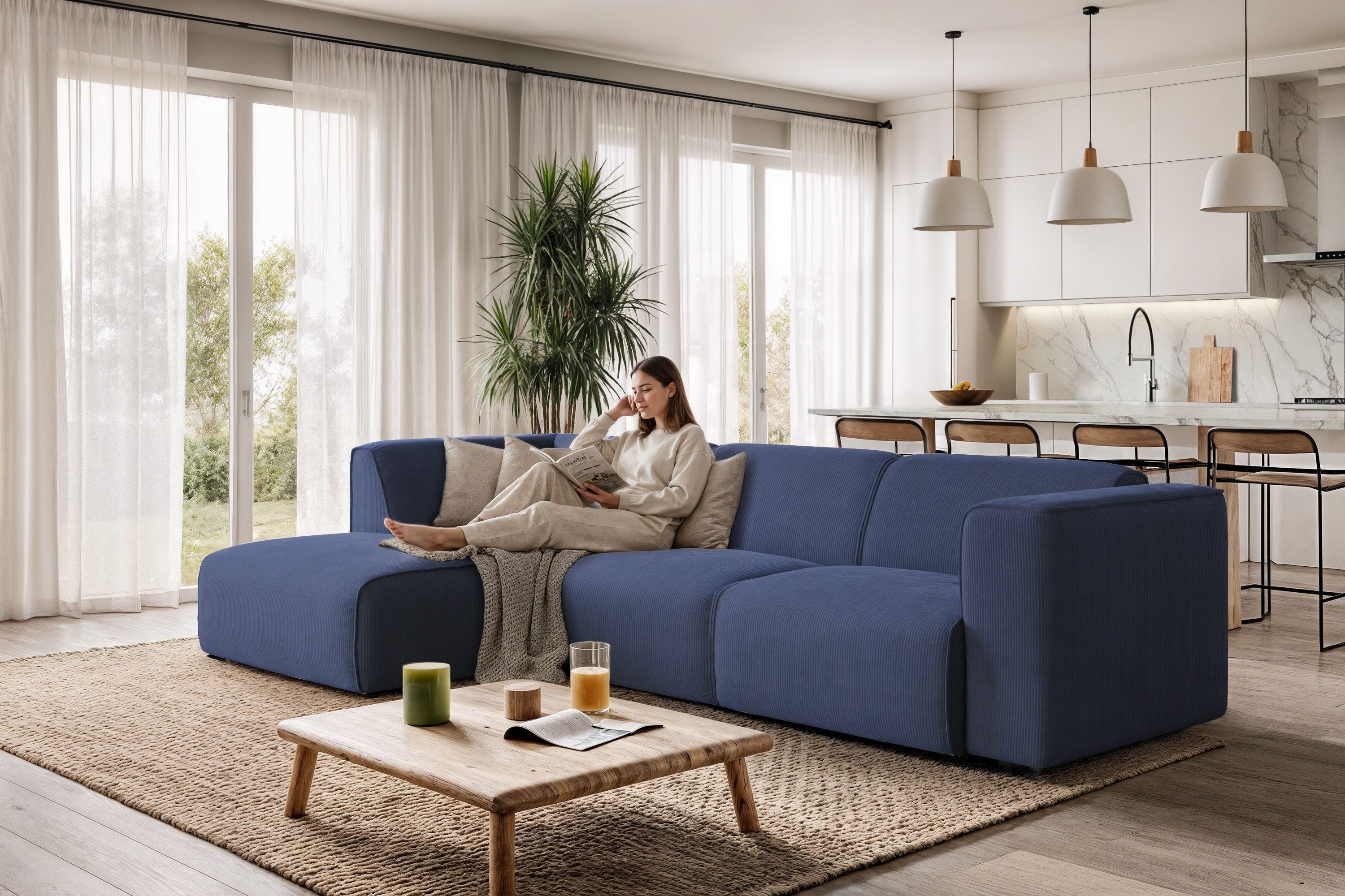 OTTO home Ecksofa Merid L-Form, jederzeit durch Module erweiterbar, B/T/H: 295/162/70 cm, als Modul oder separat verwendbar, für individuelle Zusammenstellung
