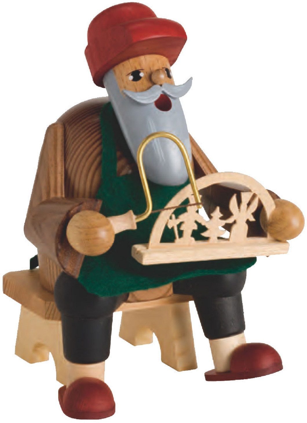 KWO Kunstgewerbe Werkstätten Räuchermännchen KWO Räuchermann Schwibbogenmacher, (1 St), Handarbeit aus dem Erzgebirge