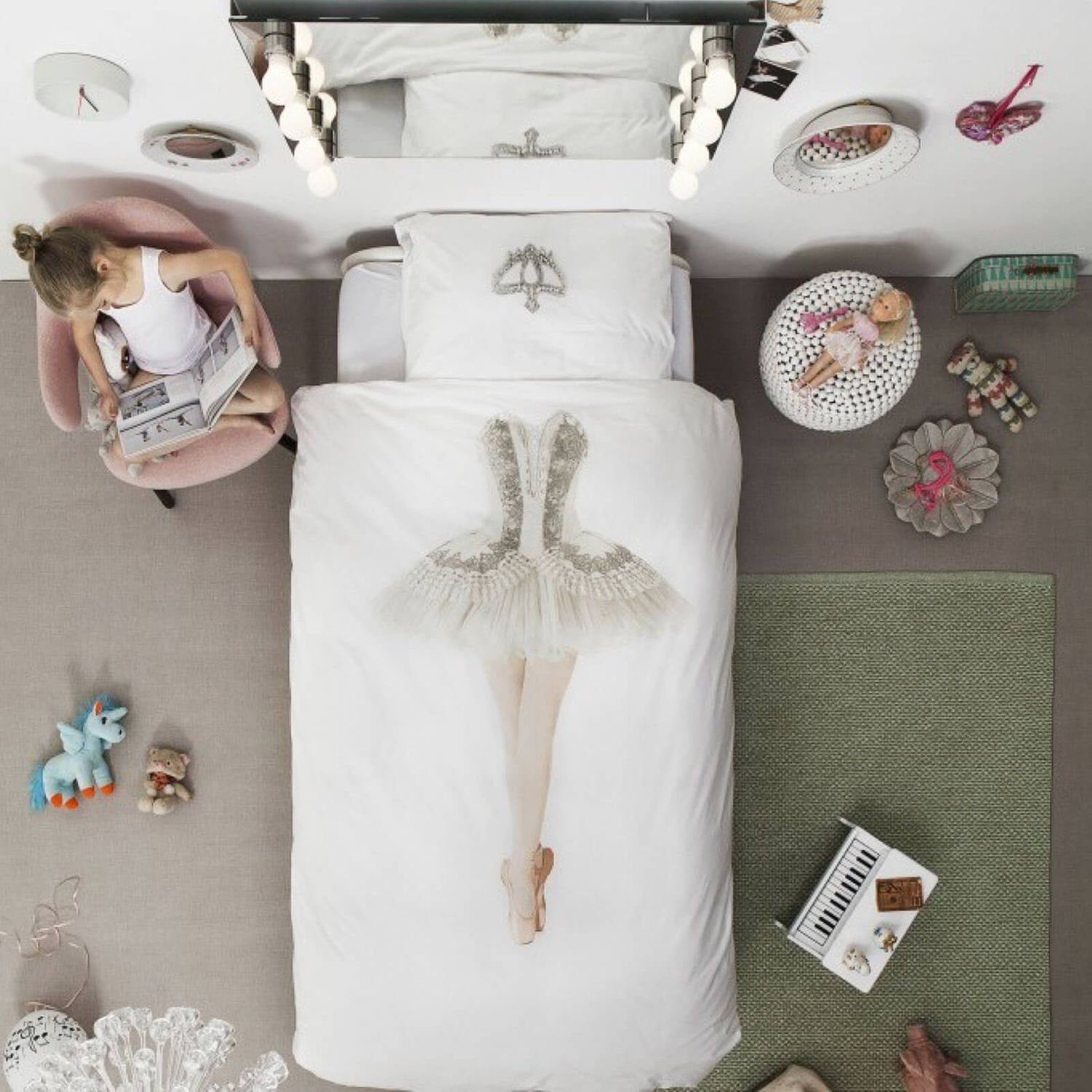 Snurk Kinderbettwäsche Ballerina, Perkal, 2 teilig, günstig online kaufen
