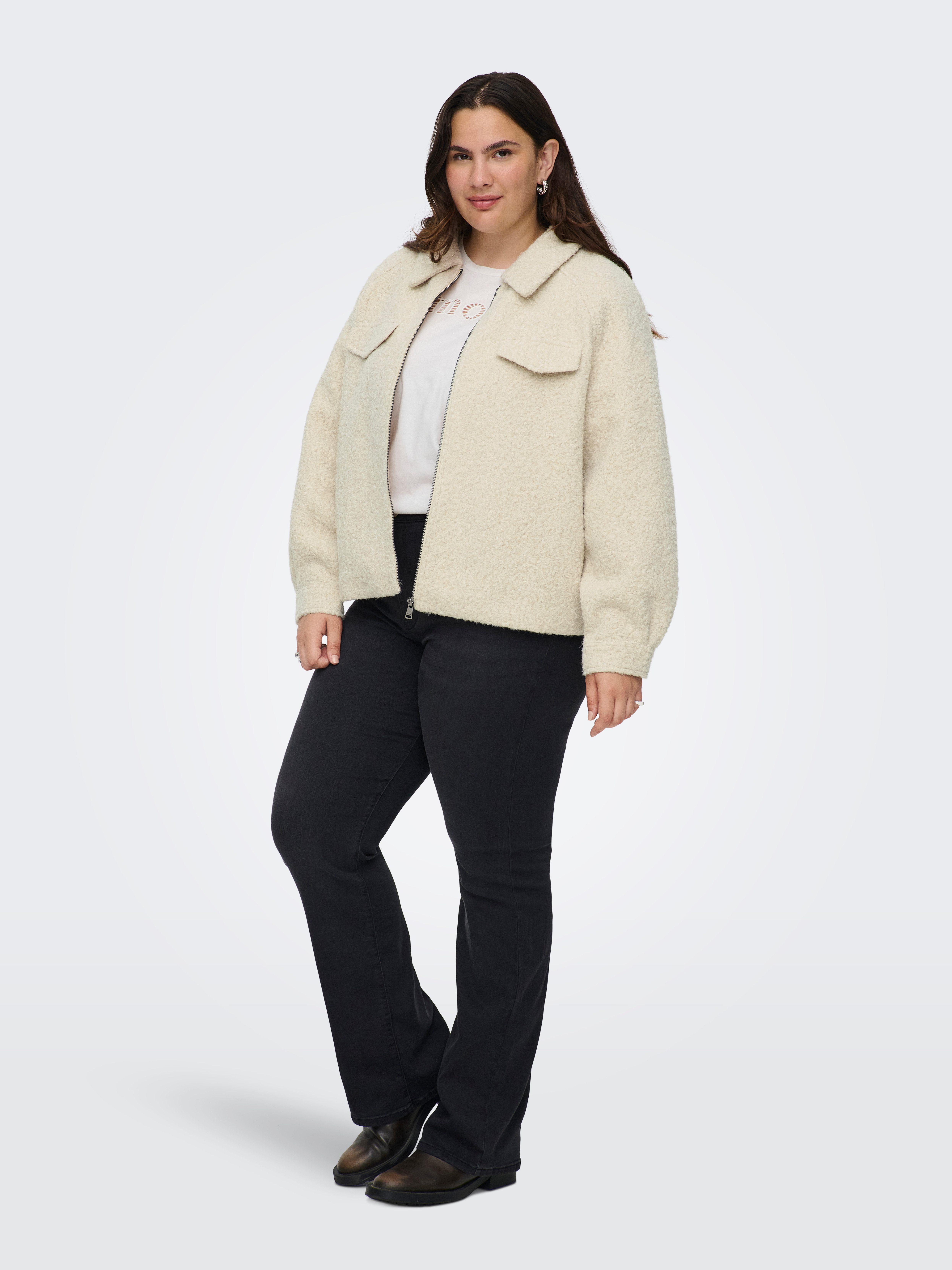 ONLY CARMAKOMA Bouclèjacke CARMALO SHORT BOUCLE JACKET OTW NOOS