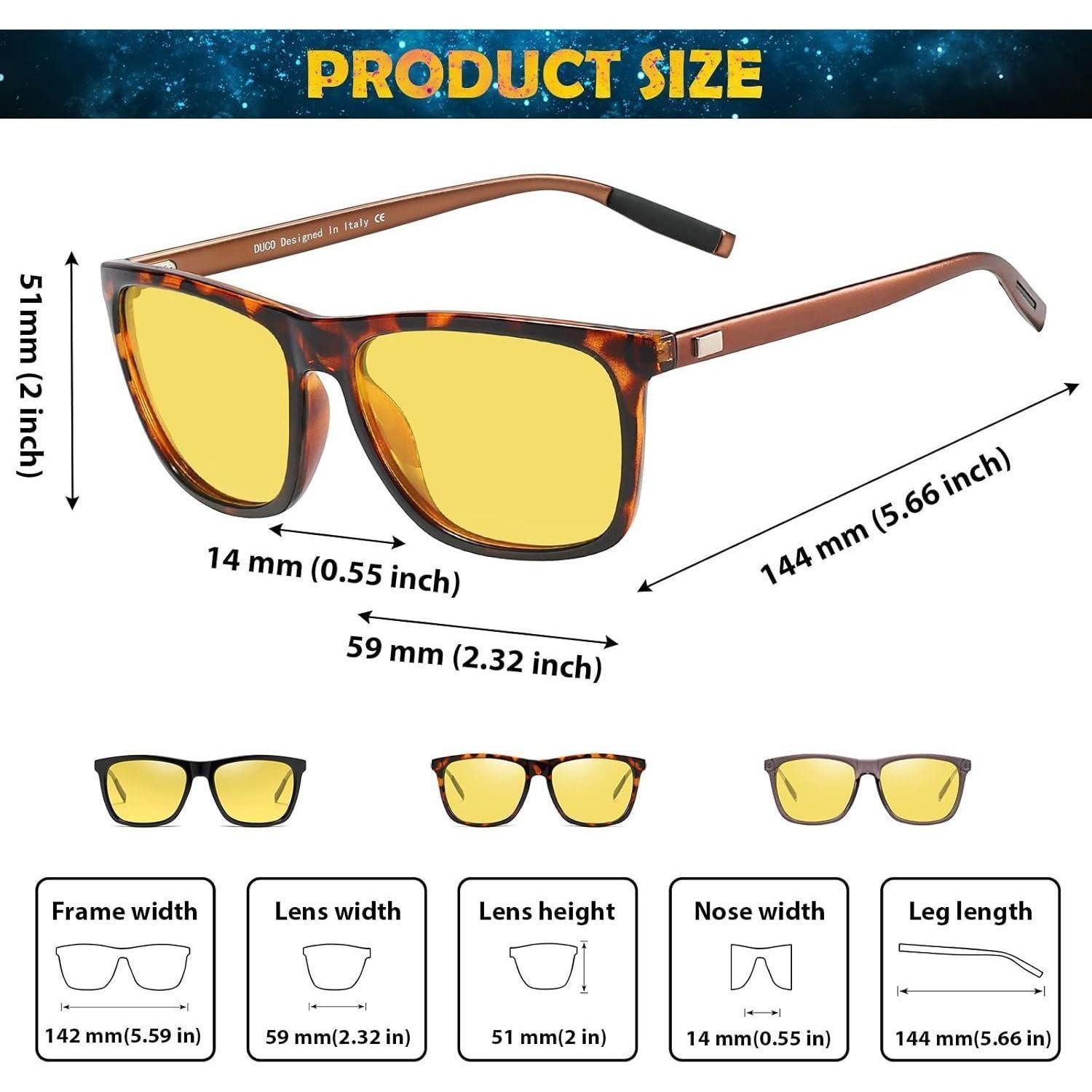 LuxusKollektion Sonnenbrille Nachtsichtbrille Autofahrer polarisierte gelbe Gläser blendfrei