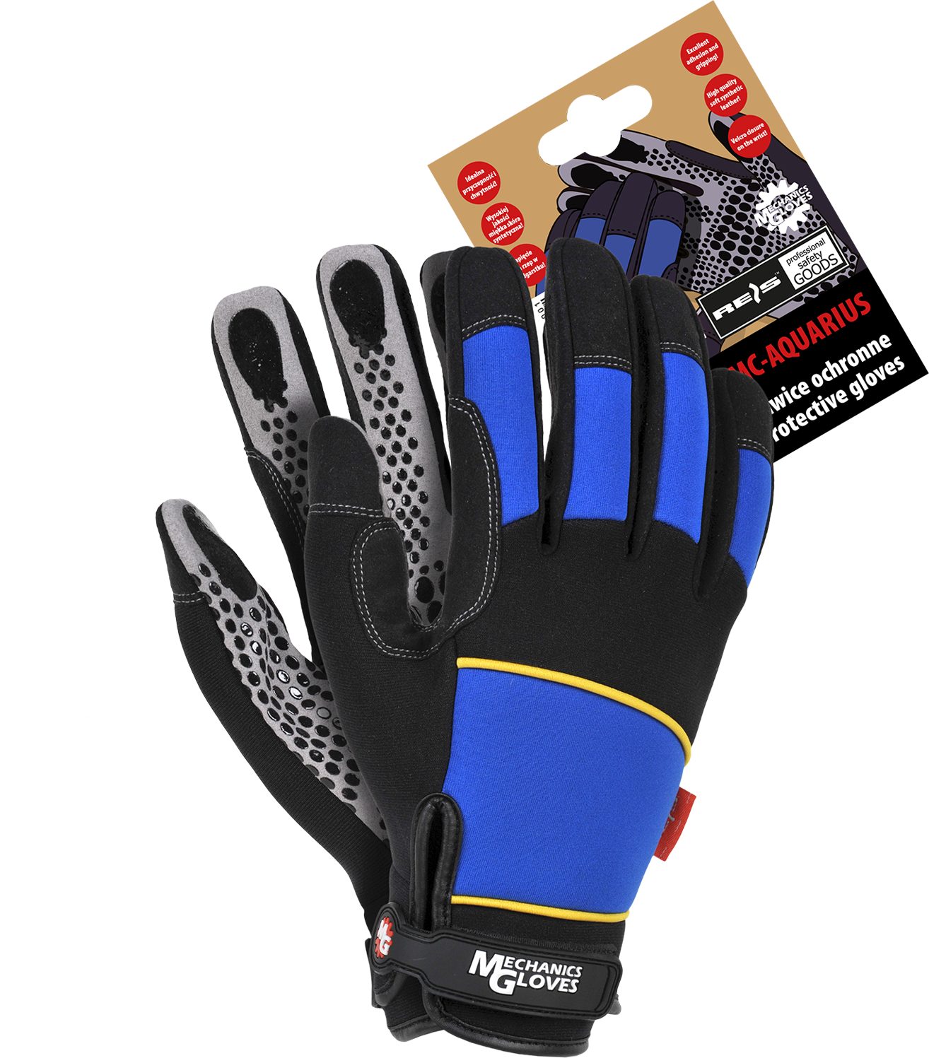 Reis Leder-Arbeitshandschuhe Handschuhe aus Kunstleder mit Neoprenstrickwaren Arbeit Sport