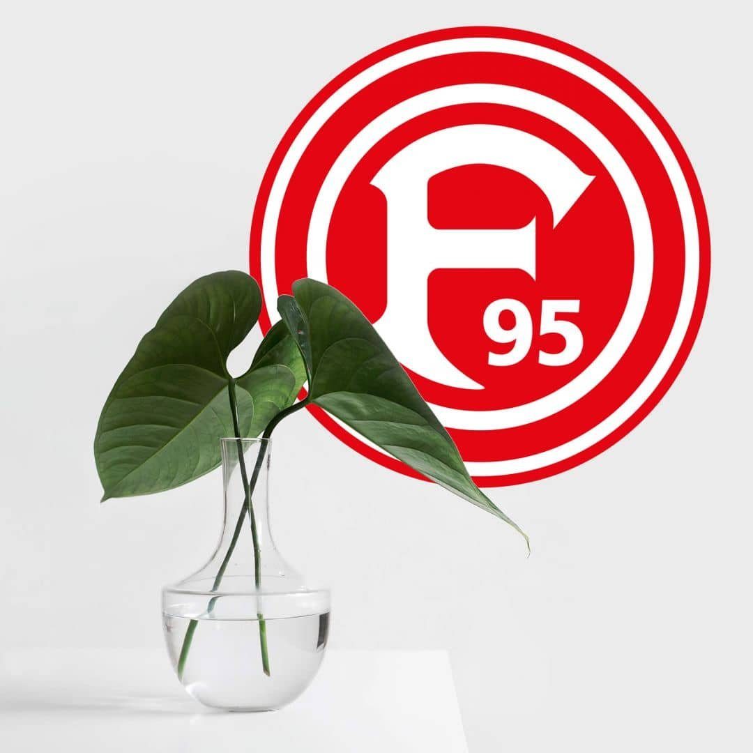 Fortuna Düsseldorf Wandtattoo Fußball Wandtattoo Fortuna Düsseldorf Logo F95 Fanartikel Küche Aufkleber, Wandbild selbstklebend, entfernbar