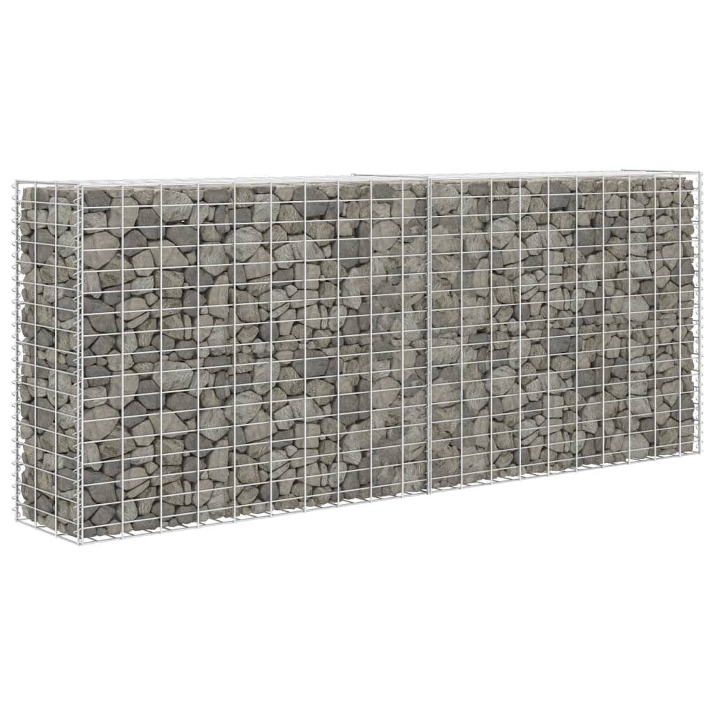 vidaXL Gartenzaun Gabione Verzinkter Stahl 85x30x200 cm – Bild 2 von 5