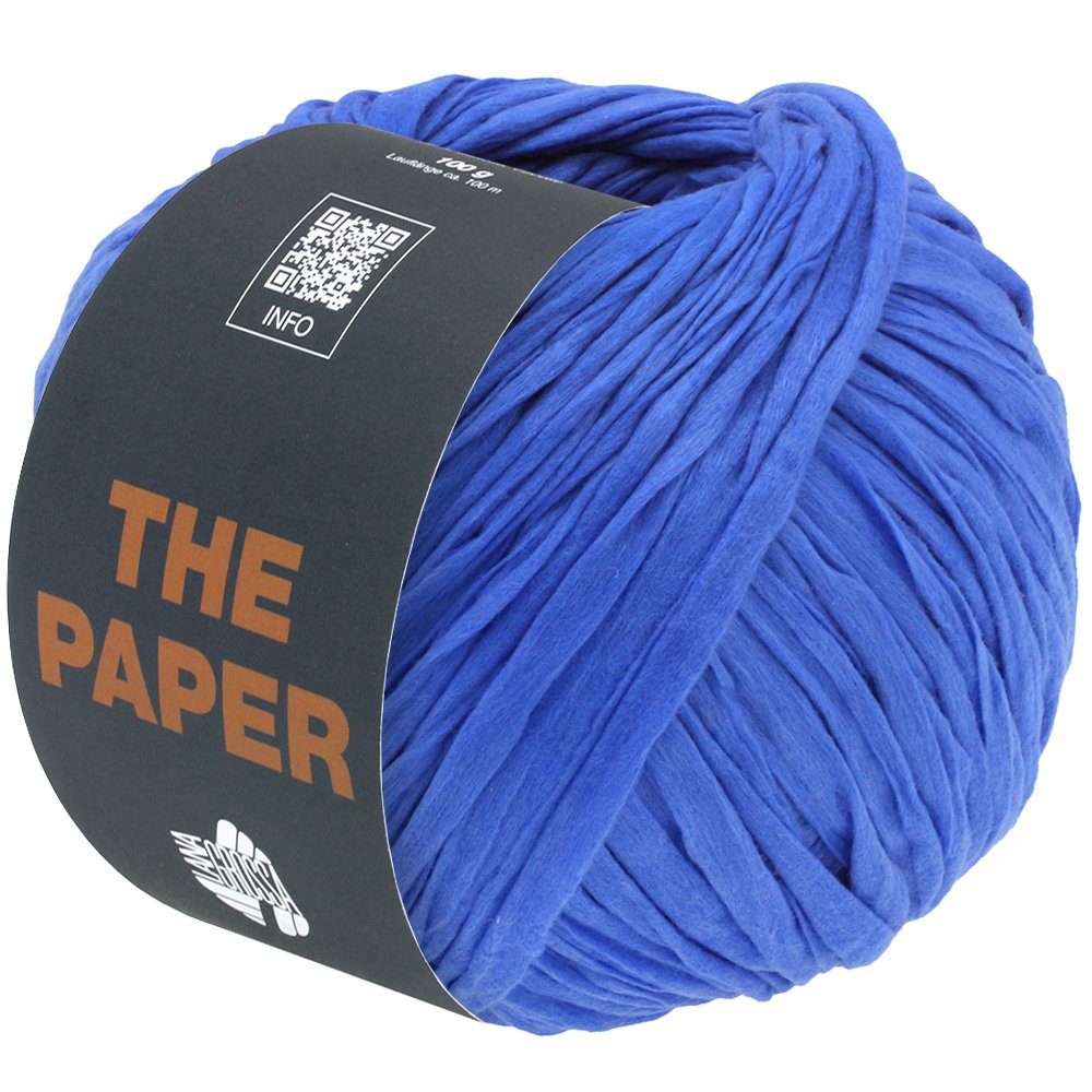 LANA GROSSA THE PAPER Häkelwolle, 100 m (Effektgarn in Papierbast-Optik - ideal für Dekoartikel & Taschen), 100 g