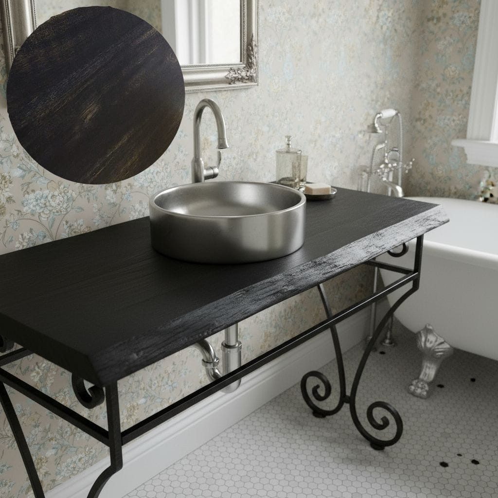 KEINerlei® Waschtischplatte Waschtischplatte Altholz Eiche Rustikal Tischpl günstig online kaufen