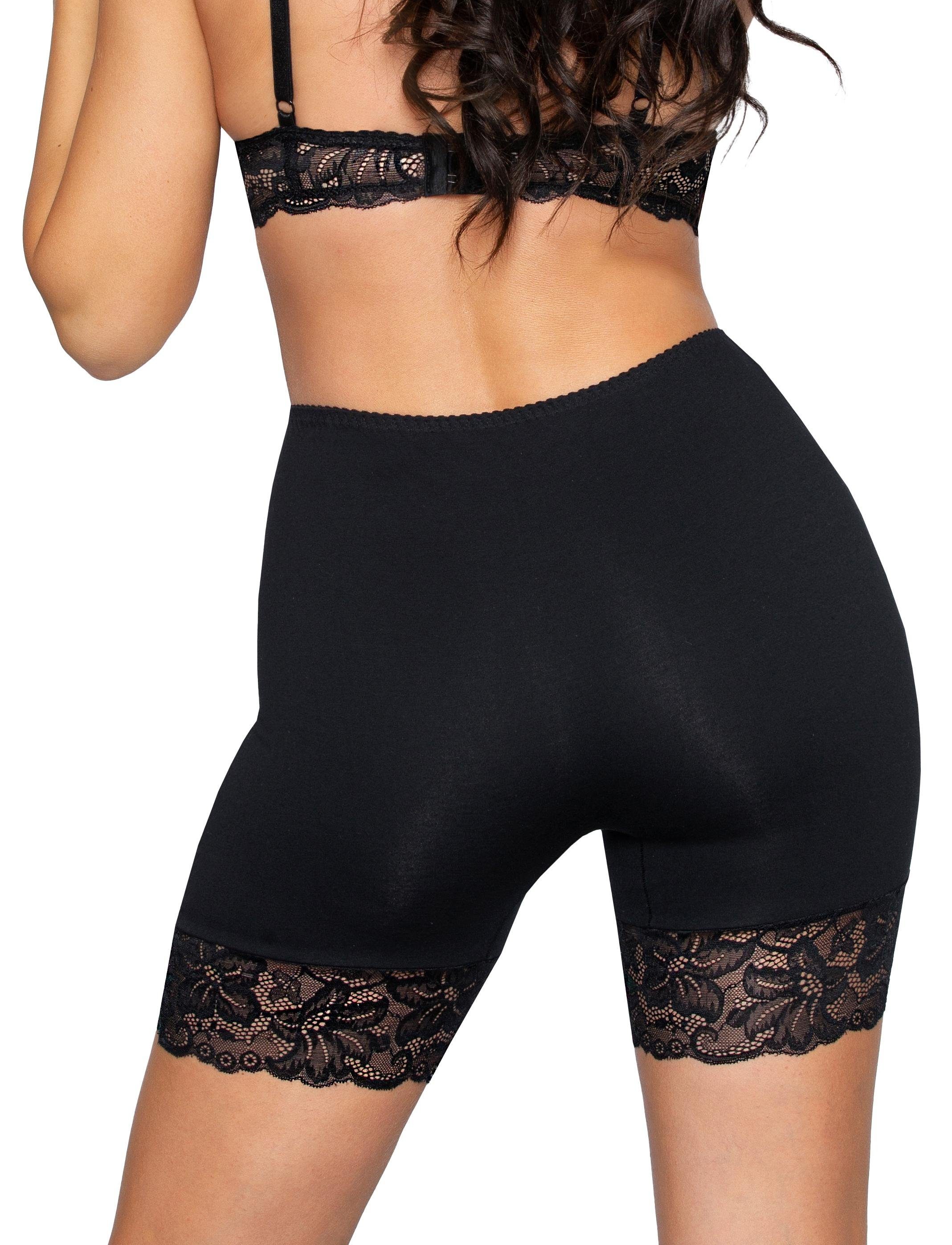 Alkato Lange Unterhose Longpants mit Spitze Miederpants Unterhosen mit Bein