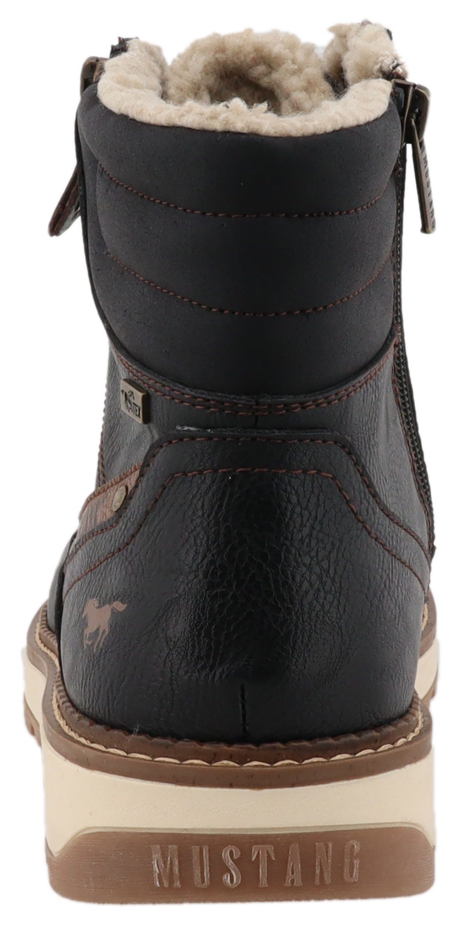 Mustang Shoes Elio Winterstiefelette Schnürstiefel, Winterstiefel mit Warmfutter