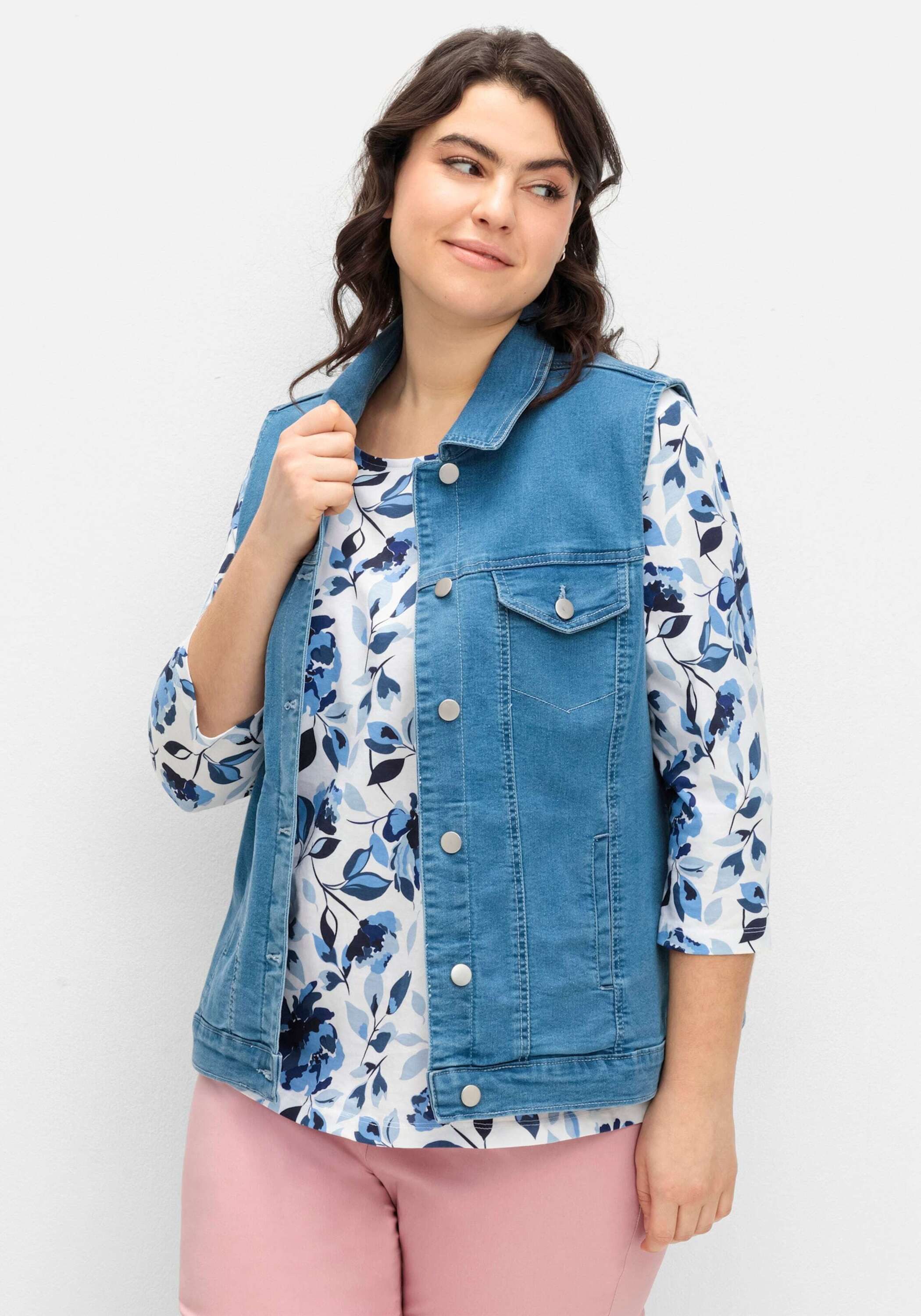 Sieh an! Jerseyweste Jeans-Weste günstig online kaufen