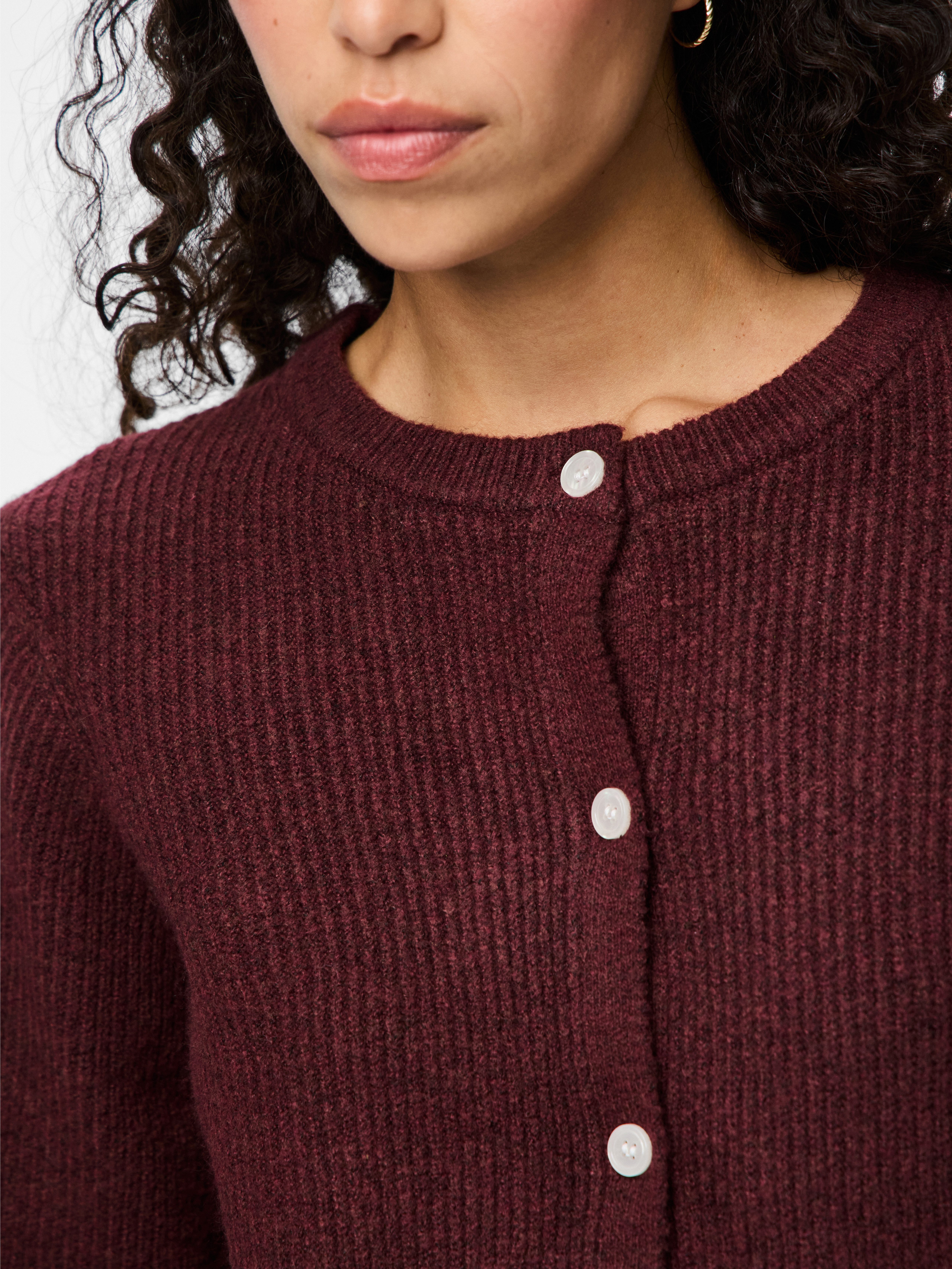 pieces Strickjacke PCSILLY LS O-NECK KNIT CARDIGAN NOOS BC Materialmix, regular fit