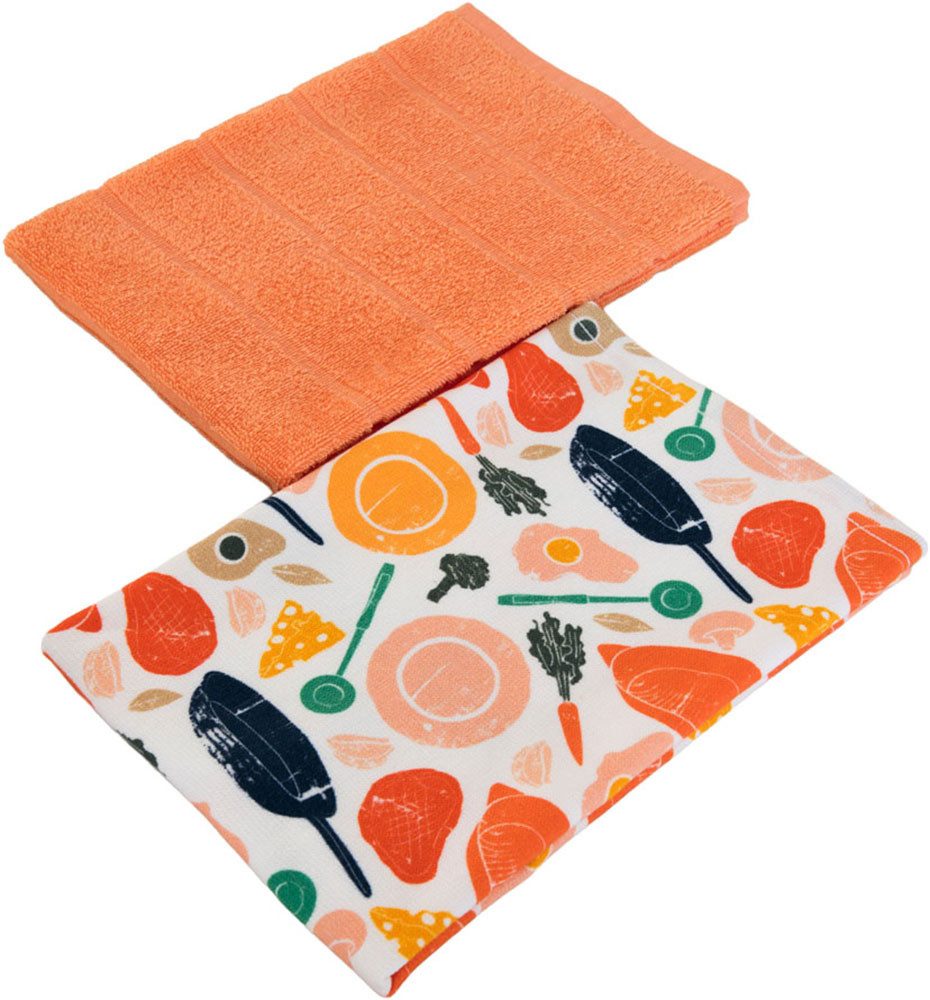 Egeria Geschirrtuch PAN, (Set, 2-tlg), 2x 40x60 cm