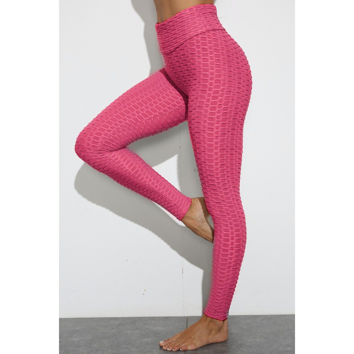 Leggings Miss Angelia Fashion Damen Leggings Stretch Fit Hoher Bund Fitness