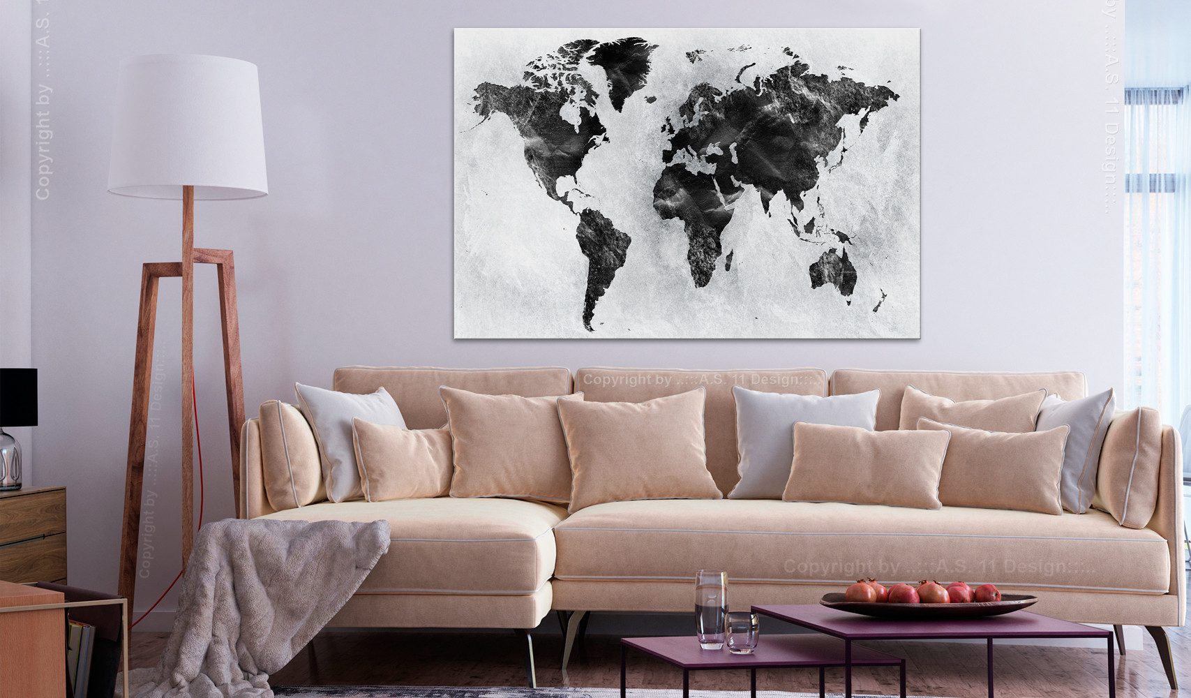 Artgeist Wandbild Colourless World (1 Part) Wide
