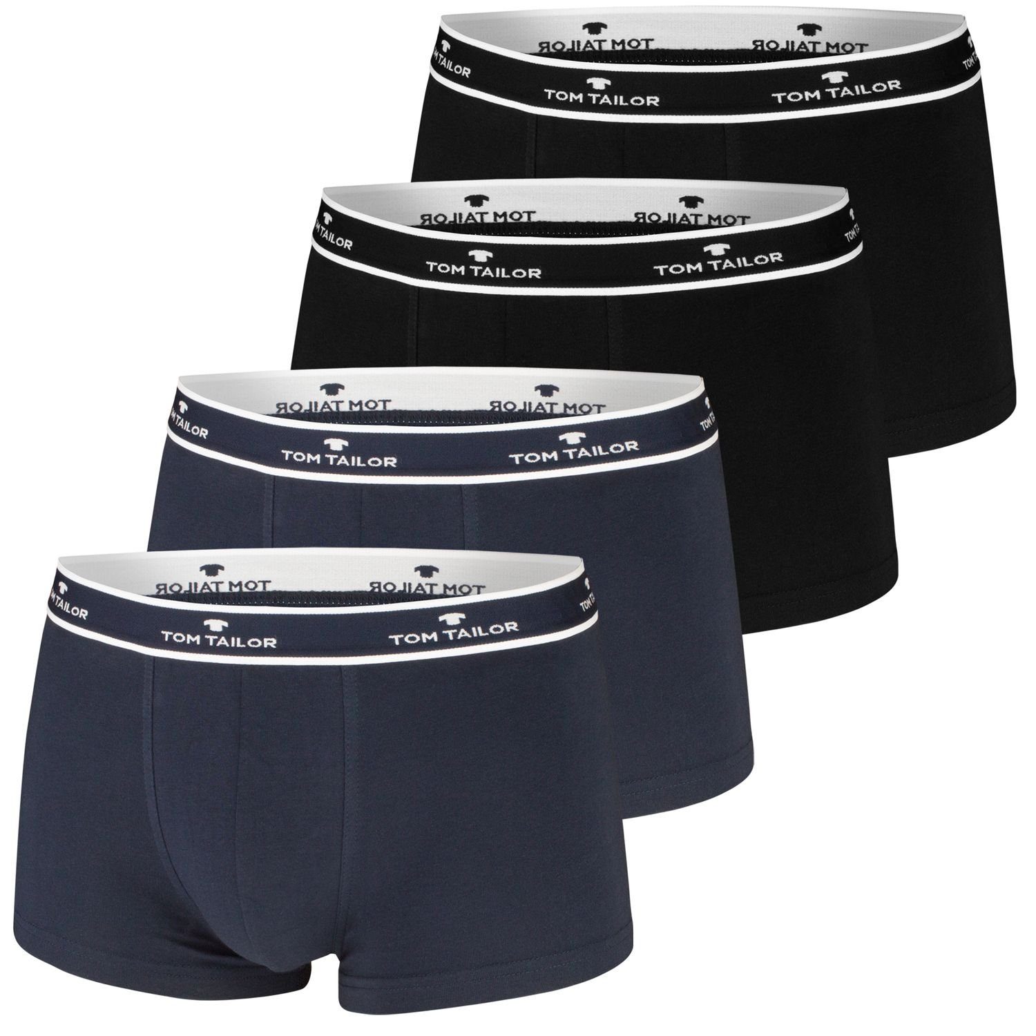 TOM TAILOR Boxershorts (4-St) elastisch angenehm im 4er Pack 2 x schwarz 2 x navy