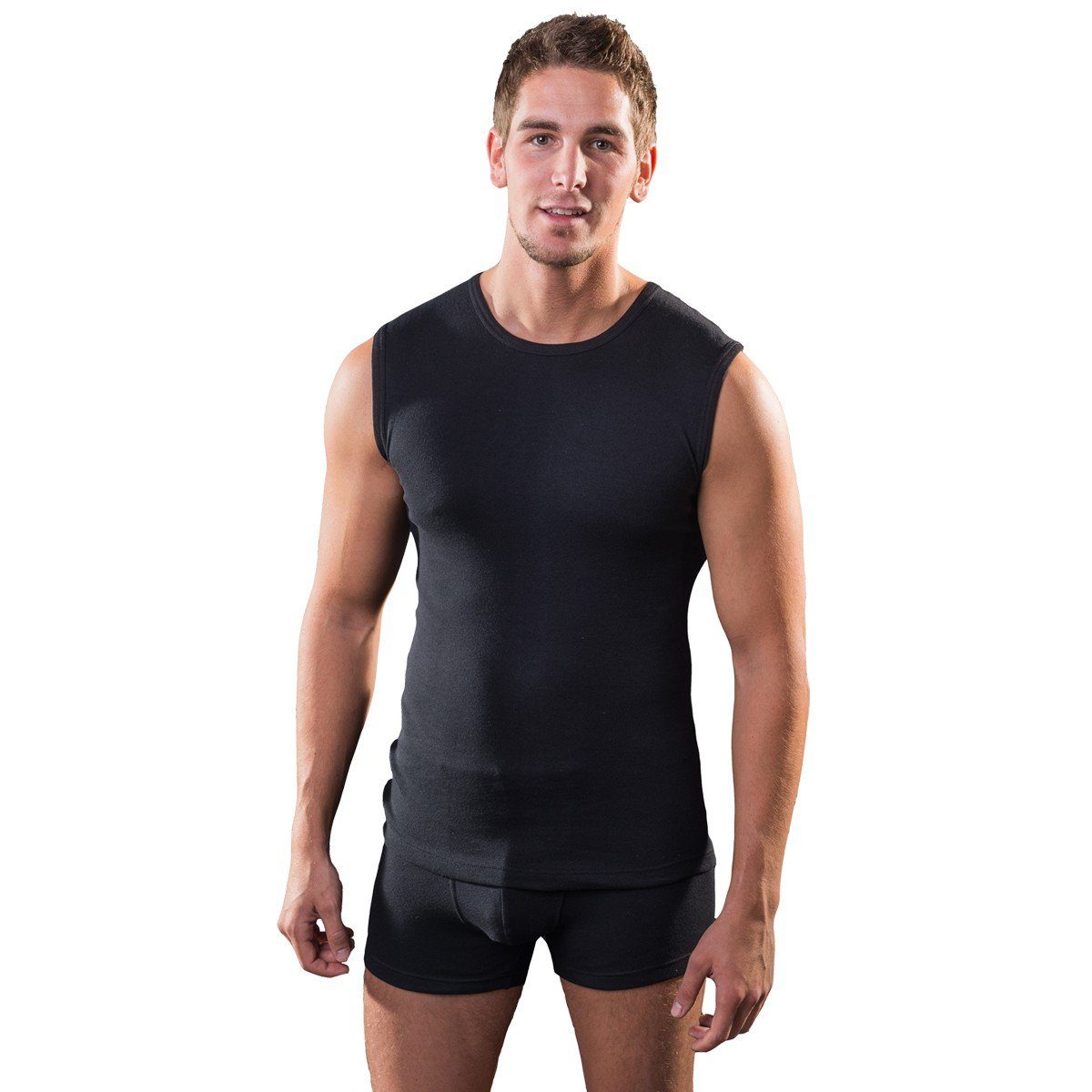 HERMKO Unterhemd 16040 Herren Sporthemd Rundhals-Ausschnitt günstig online kaufen