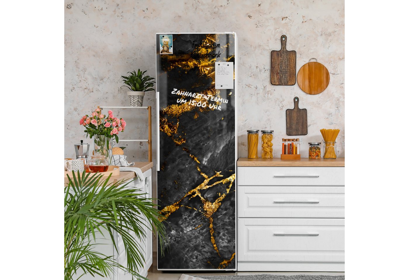 Thumbnail - DEQORI Magnetfolie 'Veredelter Naturstein', beschreibbar Kühlschrank Magnetmatte magnetisch Magnetfolie