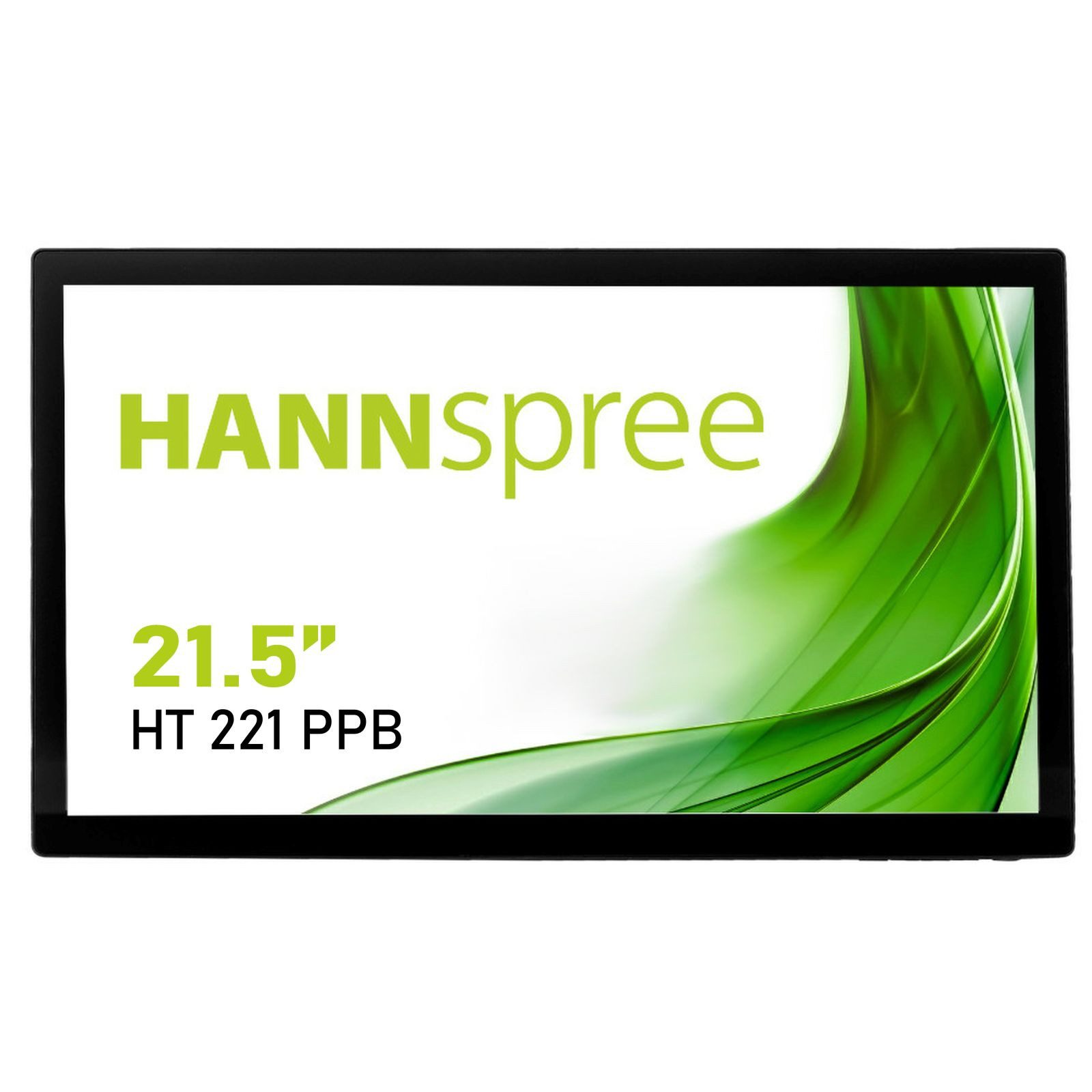 Hannspree 54.6cm (21,5) HT221PPB 16:9 M-TOUCH HDMI+DP TFT-Monitor (1920 x 1080 px, Full HD, 4 ms Reaktionszeit, 60 Hz, VA, Touchscreen, Eingebautes Mikrofon, Lautsprecher, Kopfhörerbuchse)