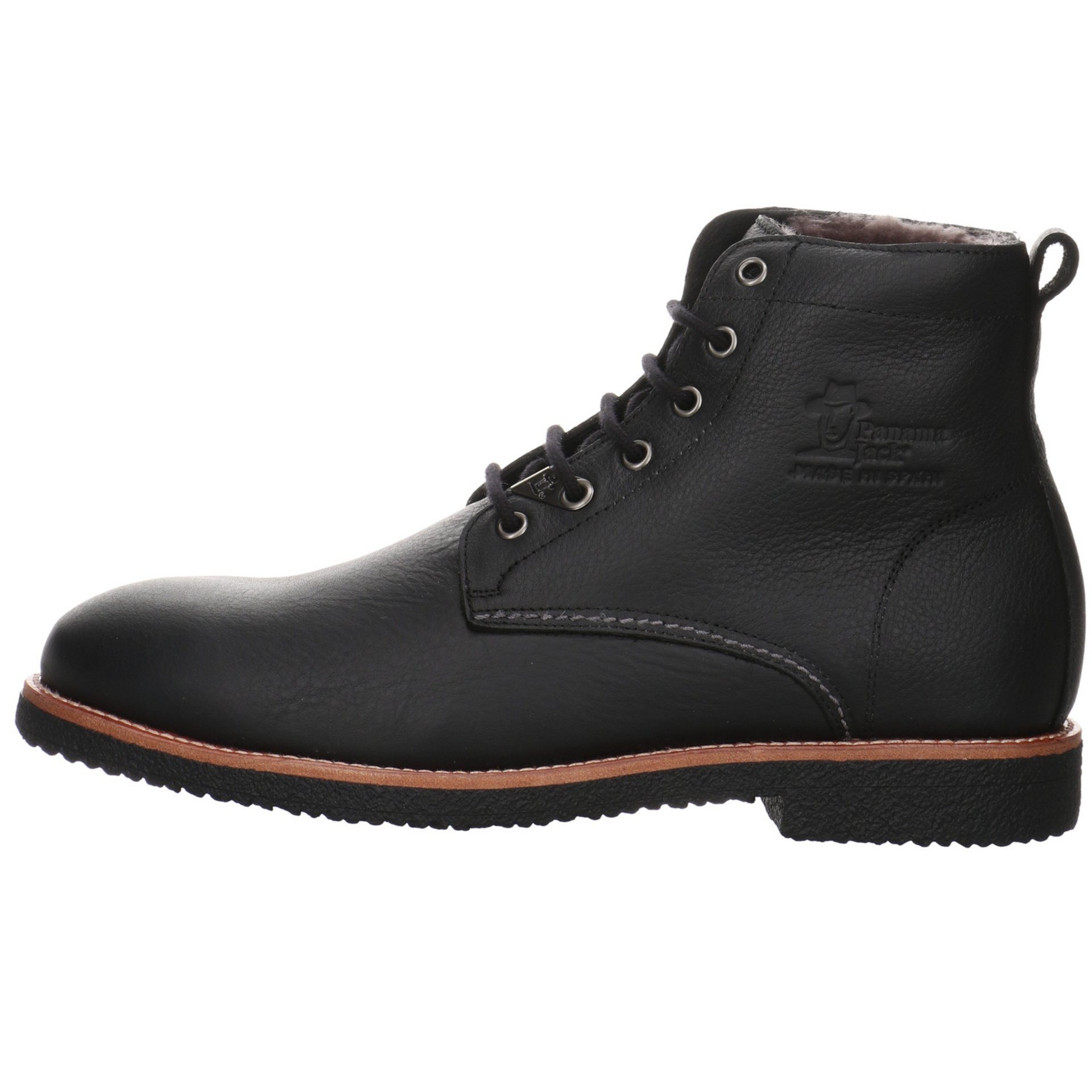 Glattleder uni Glattleder schwarz Chelseaboots dunkel Jack Panama Boots