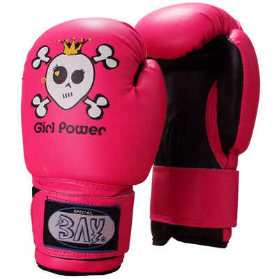 BAY-Sports Boxhandschuhe Girl Power Kinderboxhandschuhe pink Kids Boxen Kickboxen